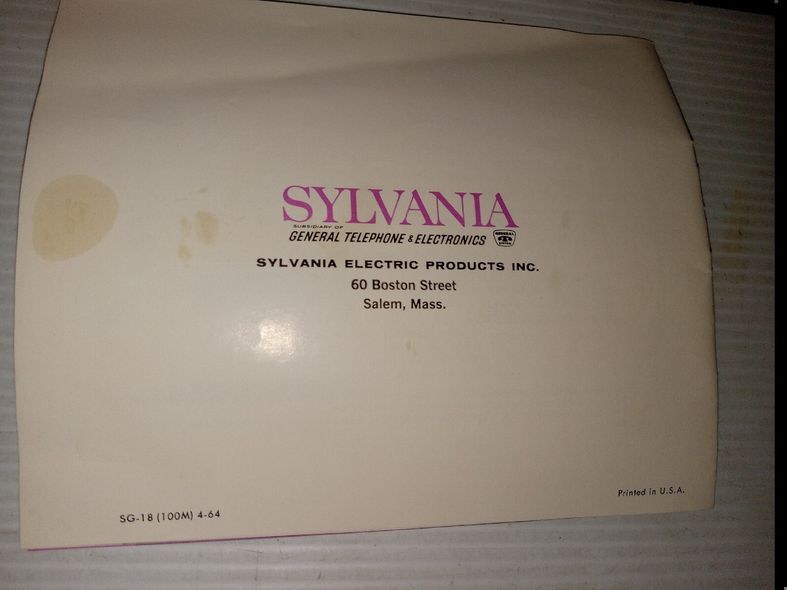 Sun Gun II 2 Movie Light Sylvania SG-55 Vintage with Box (#00u)
