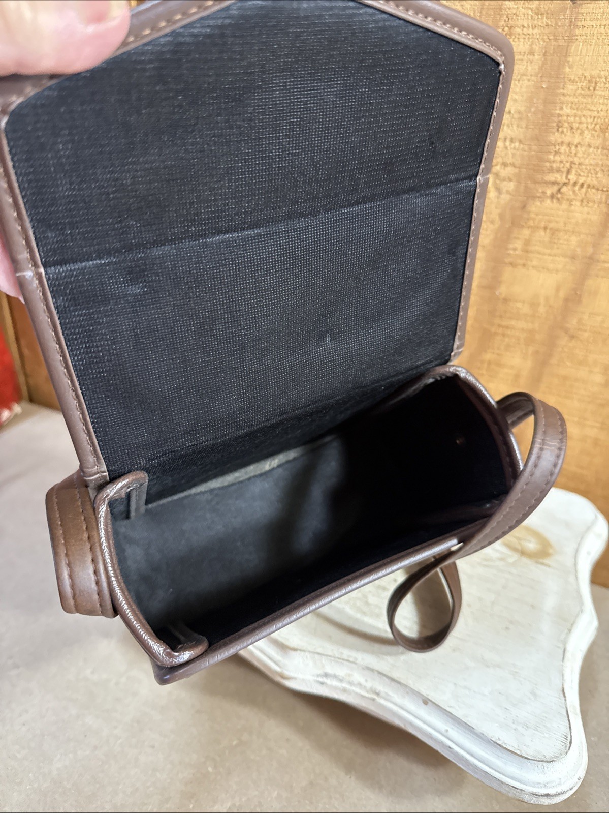 Vintage Brown Vinyl Camera Bag Camera Case Retro