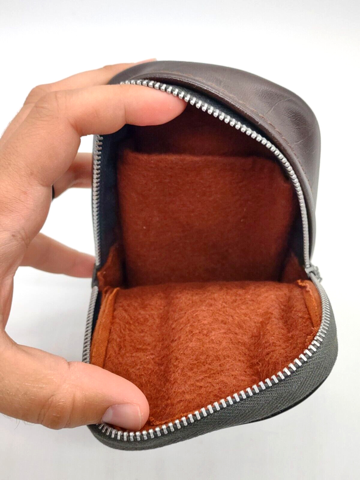 Brown Leather Leatherette Kodak Pocket Tote Zippered Camera Carrying Case