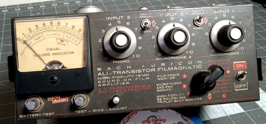 Vintage Bach Auricon MA-11C all Transistor Filmagnetic Sound on Film Amplifier