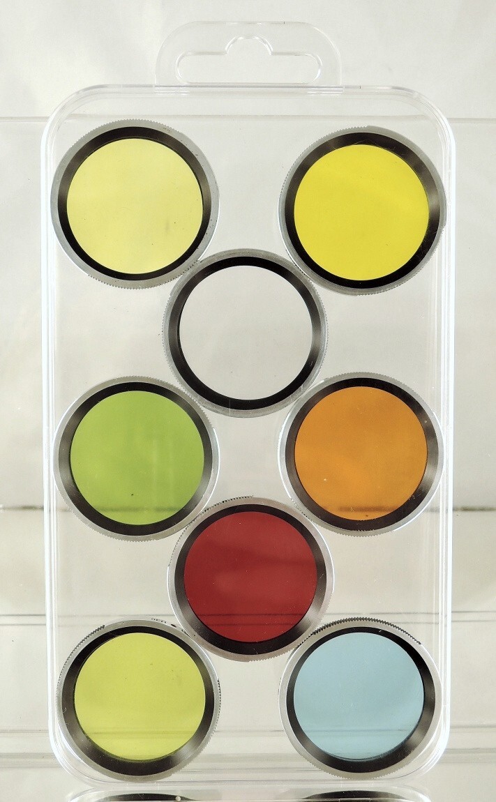 RARE set of eight filters B36 for Flexaret MEOPTA Czechoslovakia genuine MINT