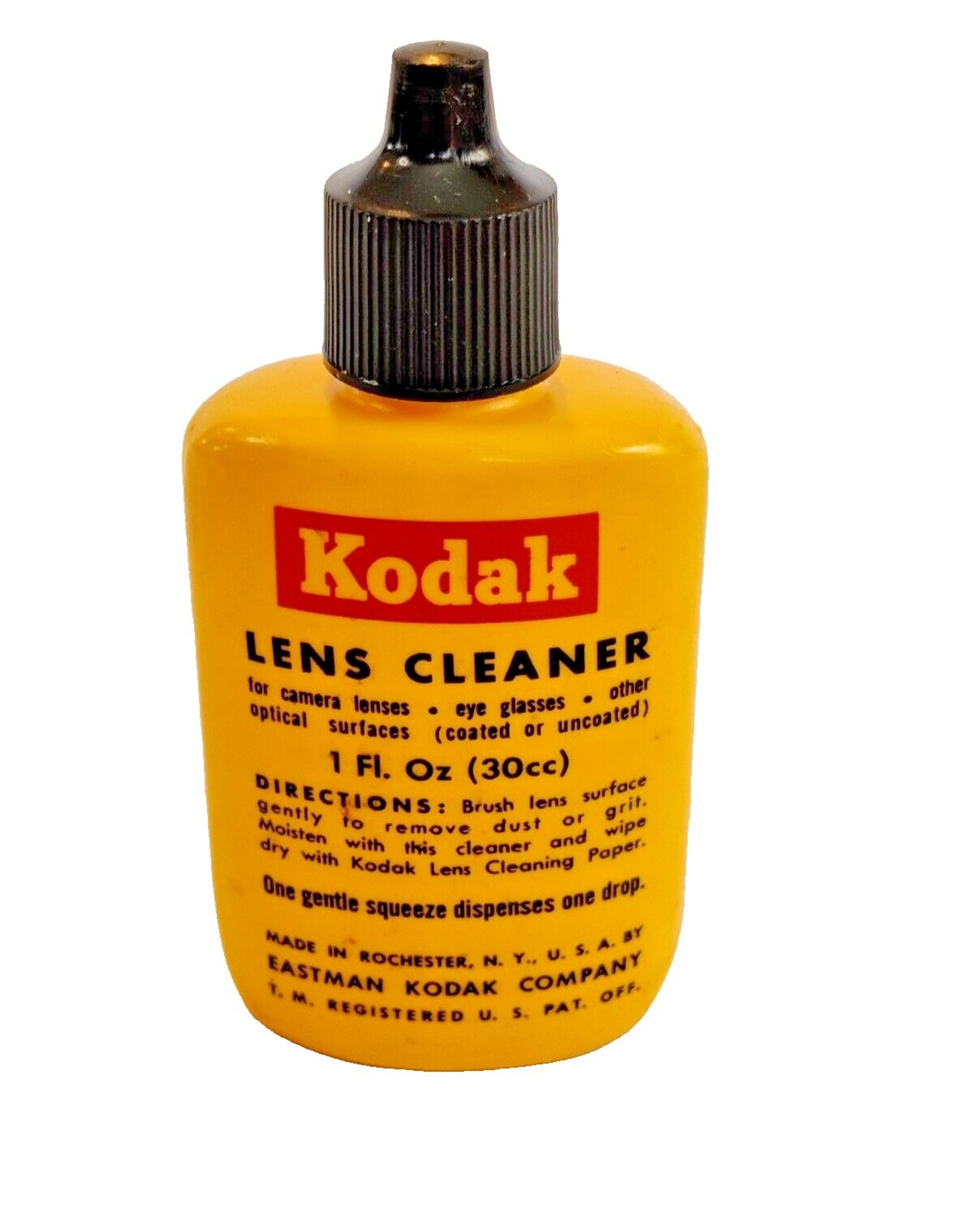 Vintage Kodak Lens Cleaner Bottle Original Vintage USA Bottle Dispenser