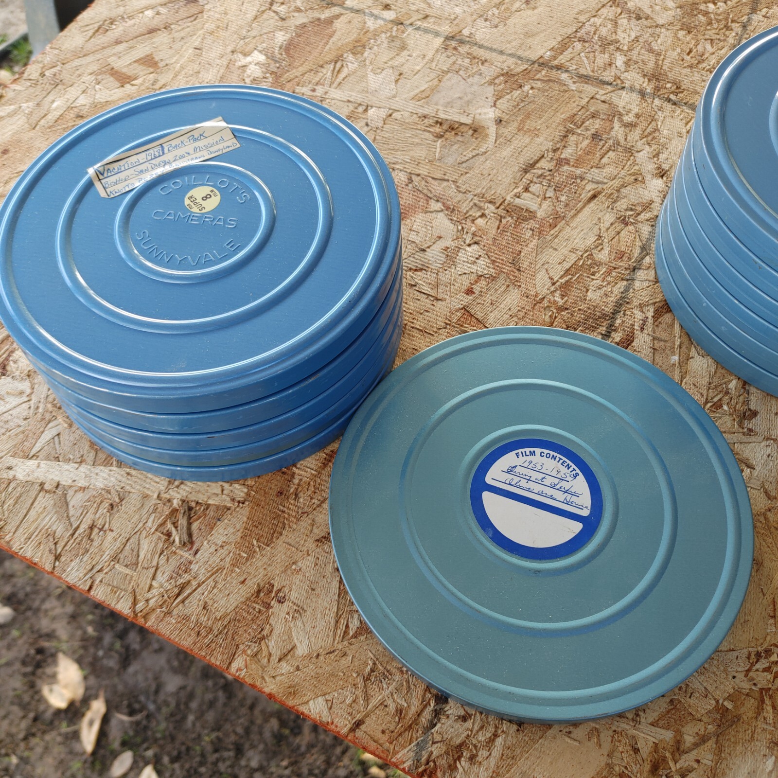 Vintage 8mm / Super 8 Film Reel Storage Case 12 × 7″ and 2×5″