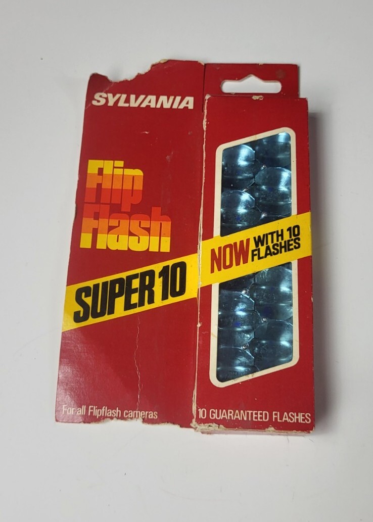 Sylvania Blue Dot Flip Flash Super 10 Flashes | NOS, For Flipflash Cameras