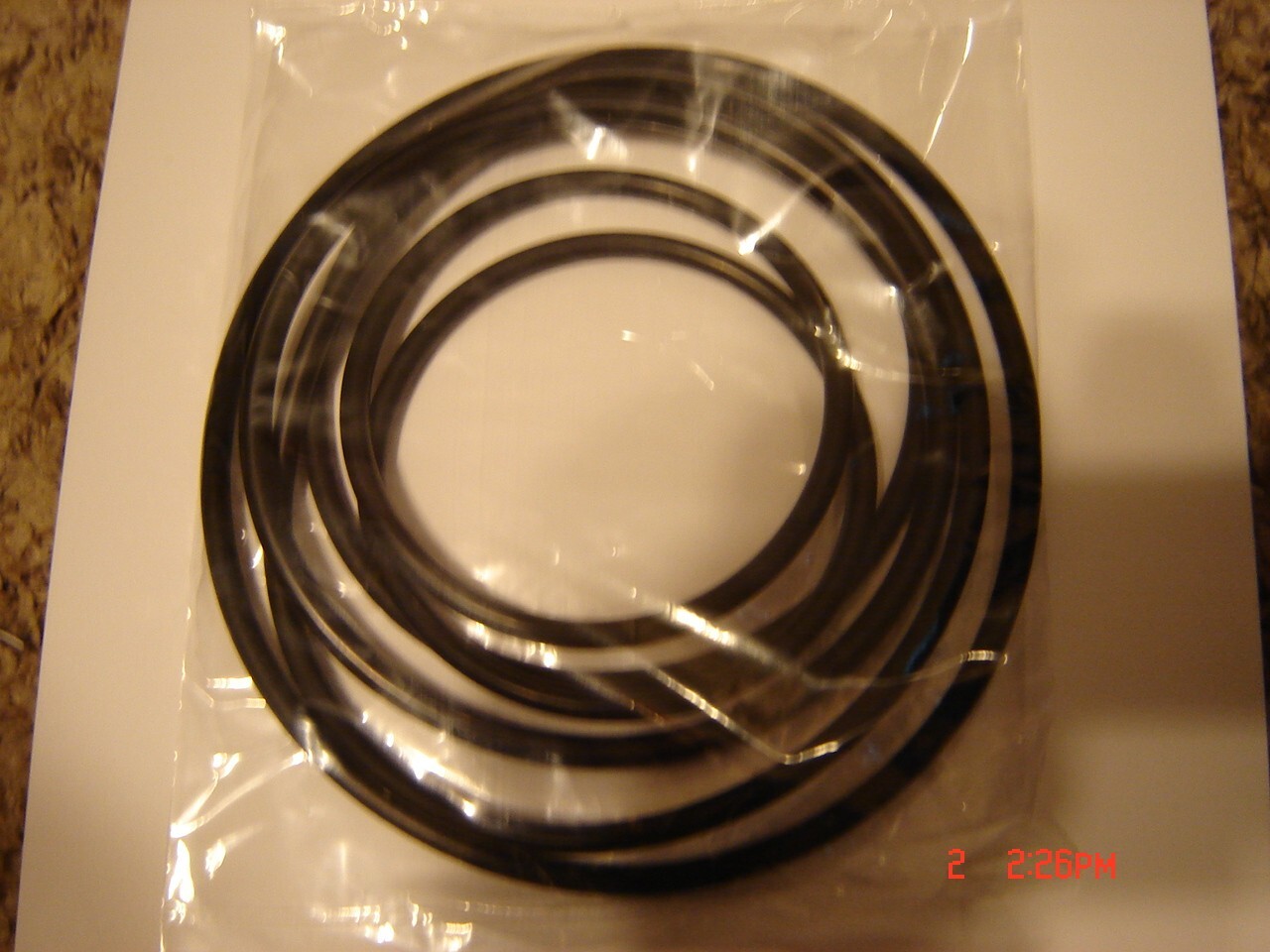 EIKI EX-5020 ,EX-5000 16MM Projector Belts, 5 Belt Set, New