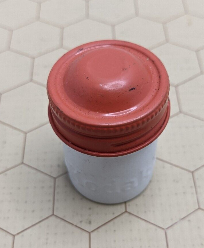 Kodak Metal Film Storage Cannister White With Orange Lid 35mm Film