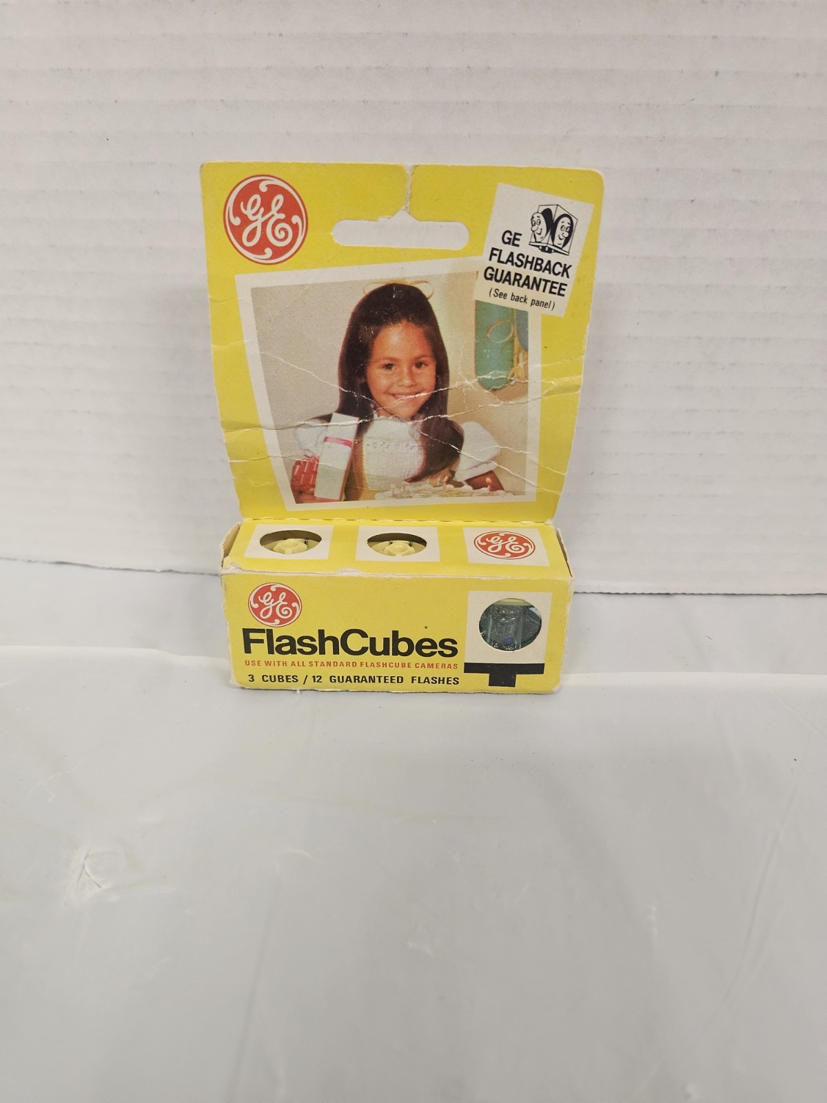 GE Flashcubes Original Box Set Of 3 Cubes 12 Flashes Vintage