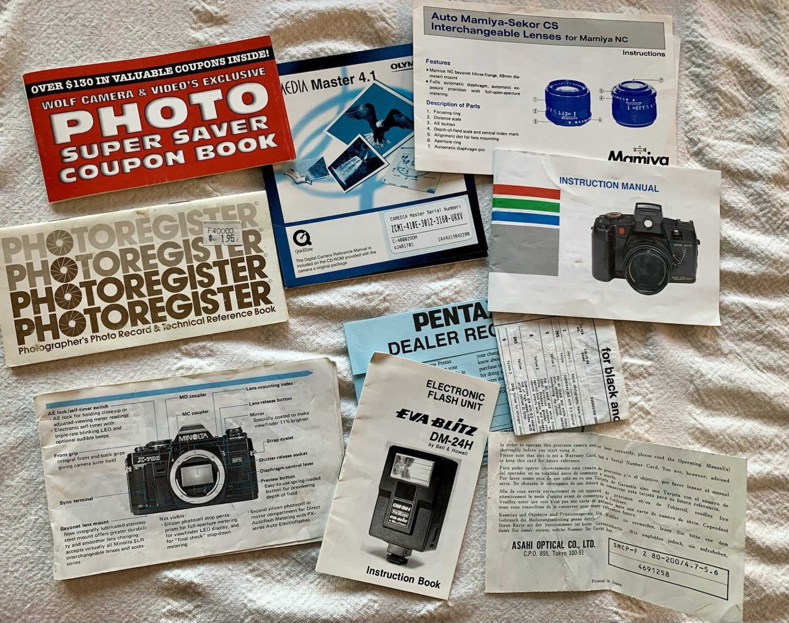 Lot of Vtg Photo Accessories Nikon Pentax Canon