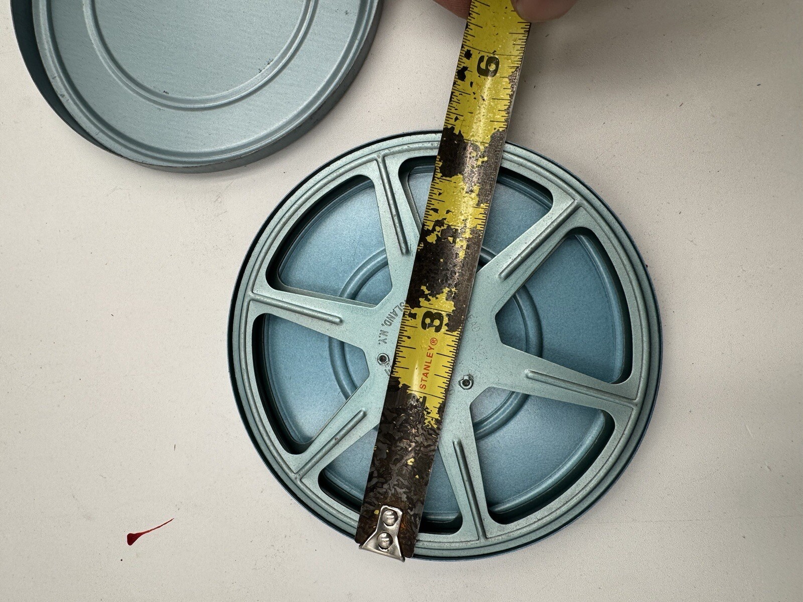 Vintage One 8mm 200 Ft 5 Inches Metal Movie Reel with Metal Case