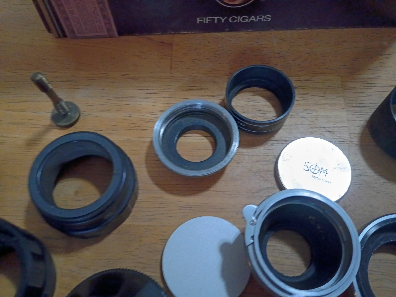 Lot of Assorted Vintage Camera Accessories and Lens Caps Holder More