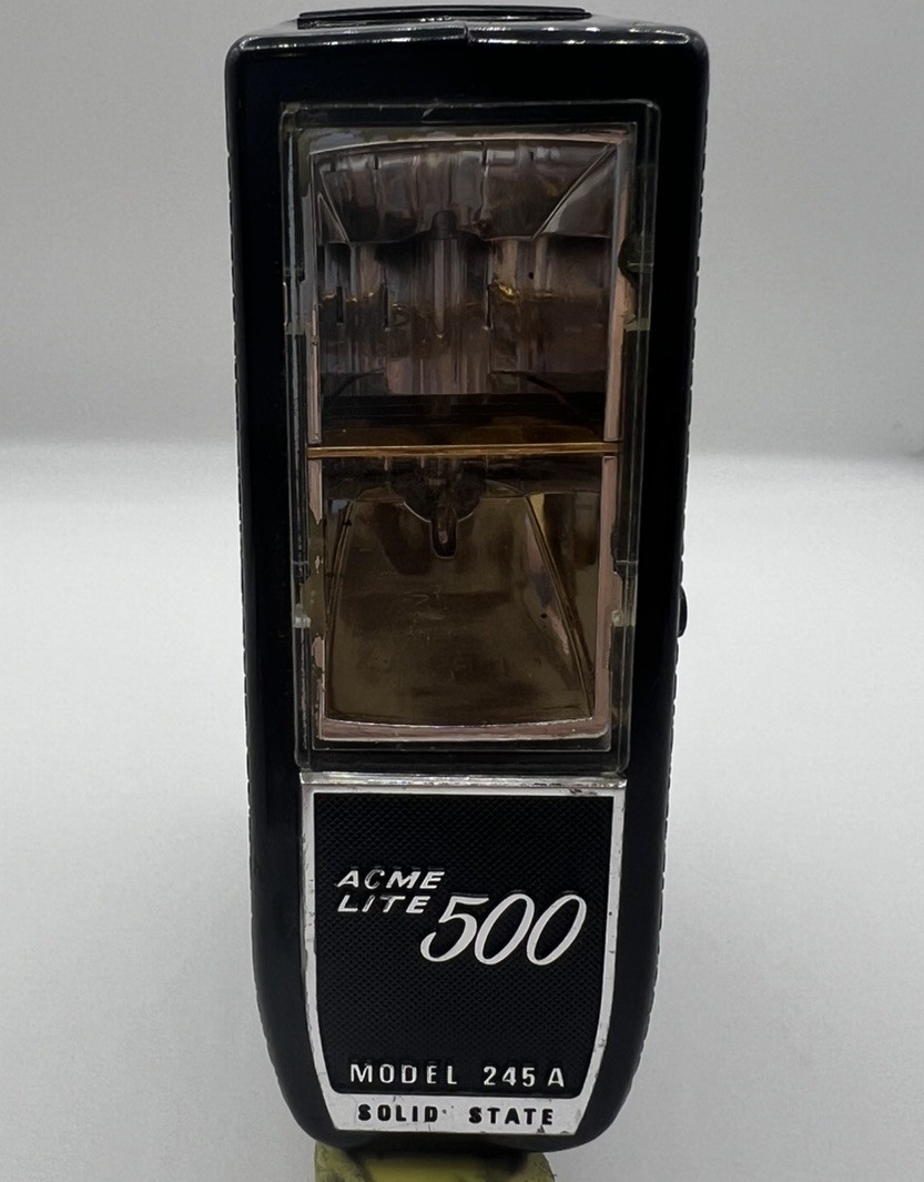 Vintage Acme Lite 500 Camera Flash Model 235A Solid State Untested Film Photo