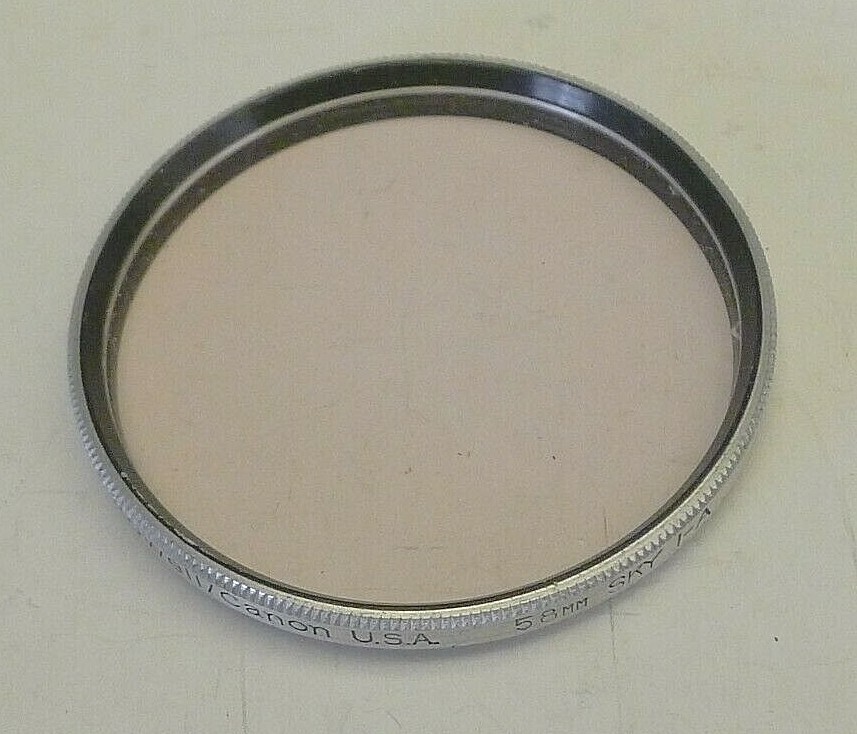 Bell & Howell / Canon 58mm Sky 1-A Lens Filter – Made in U.S.A. – RARE