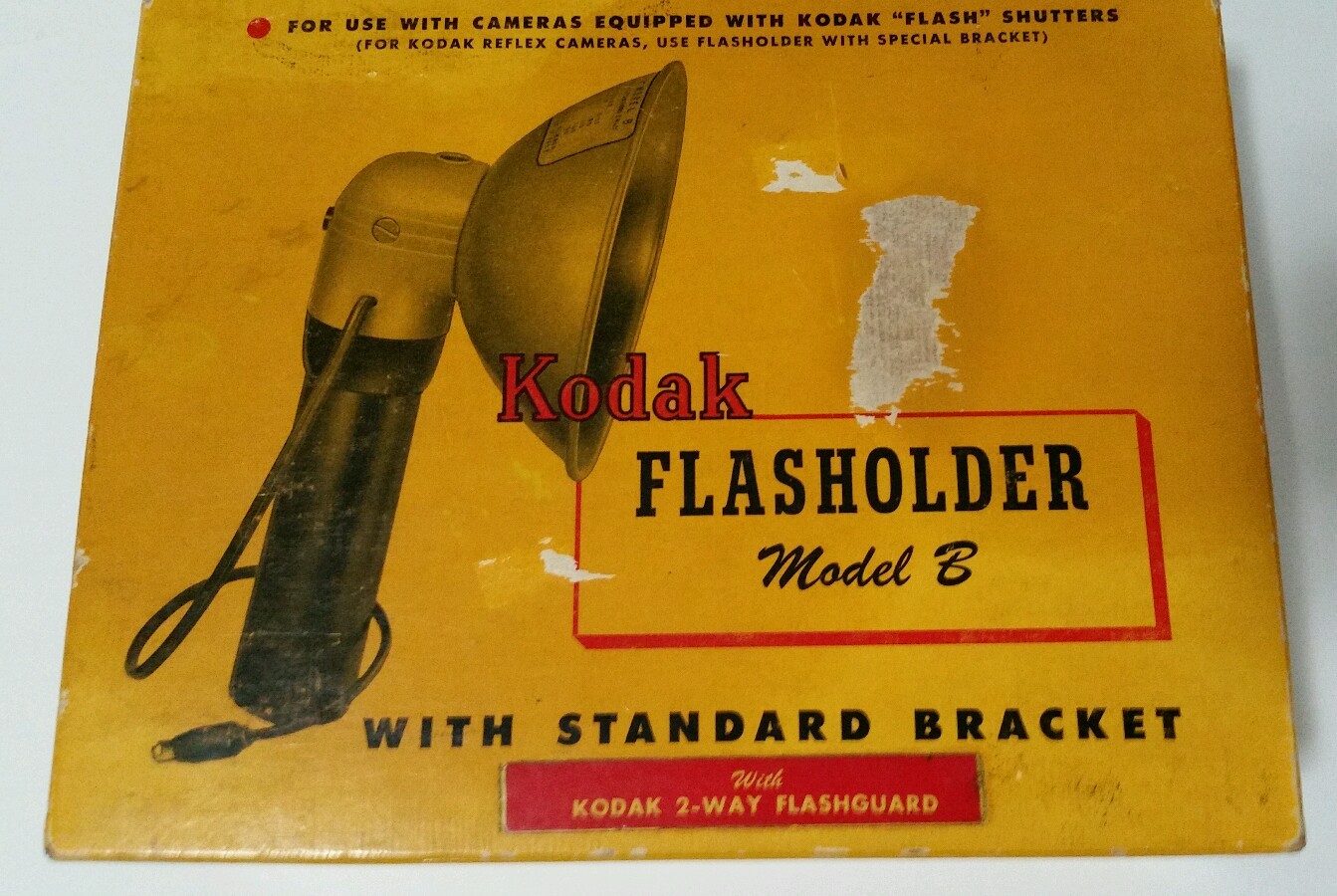 Vintage Kodak Flasholder Model B USA Original Box & Bracket Film Slide Flash