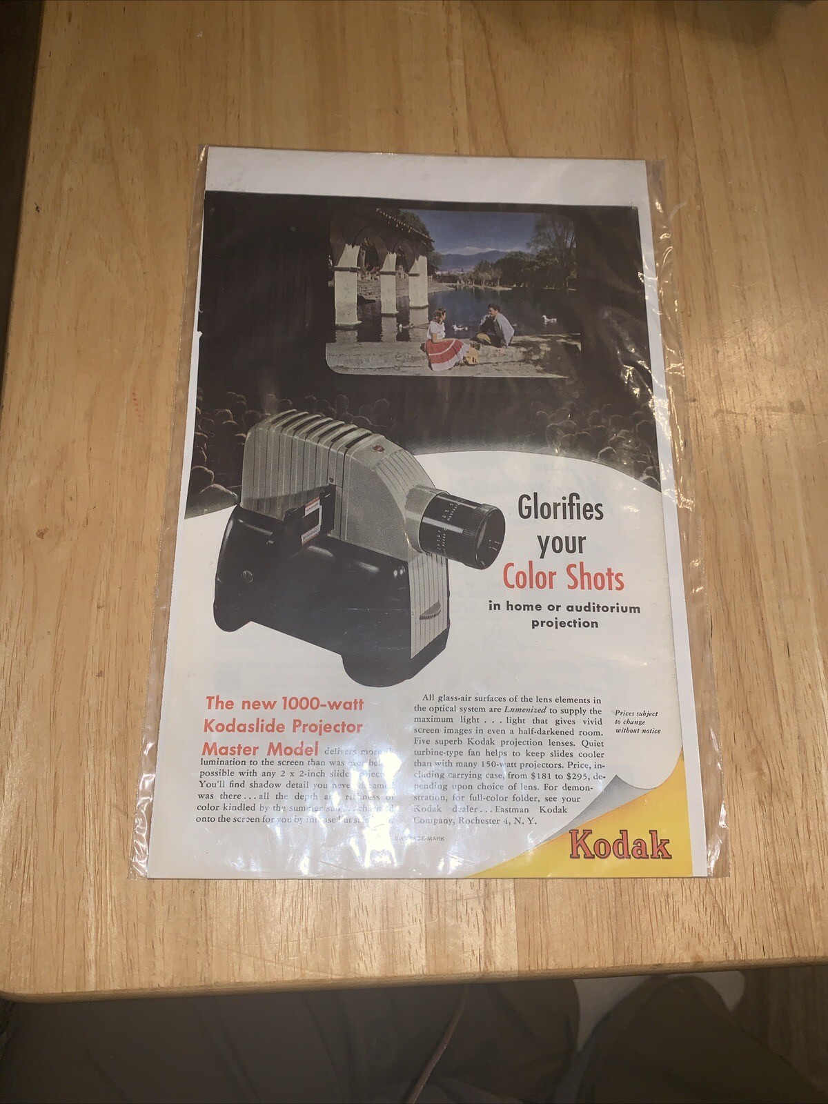 1948 vintage original color ad Kodak Kodaslide Projector Master Model (AD ONLY)