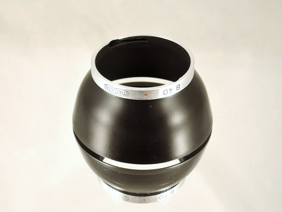 Shade hood Flexaret Meopta round bayonet B40 metal + Genuine box Used