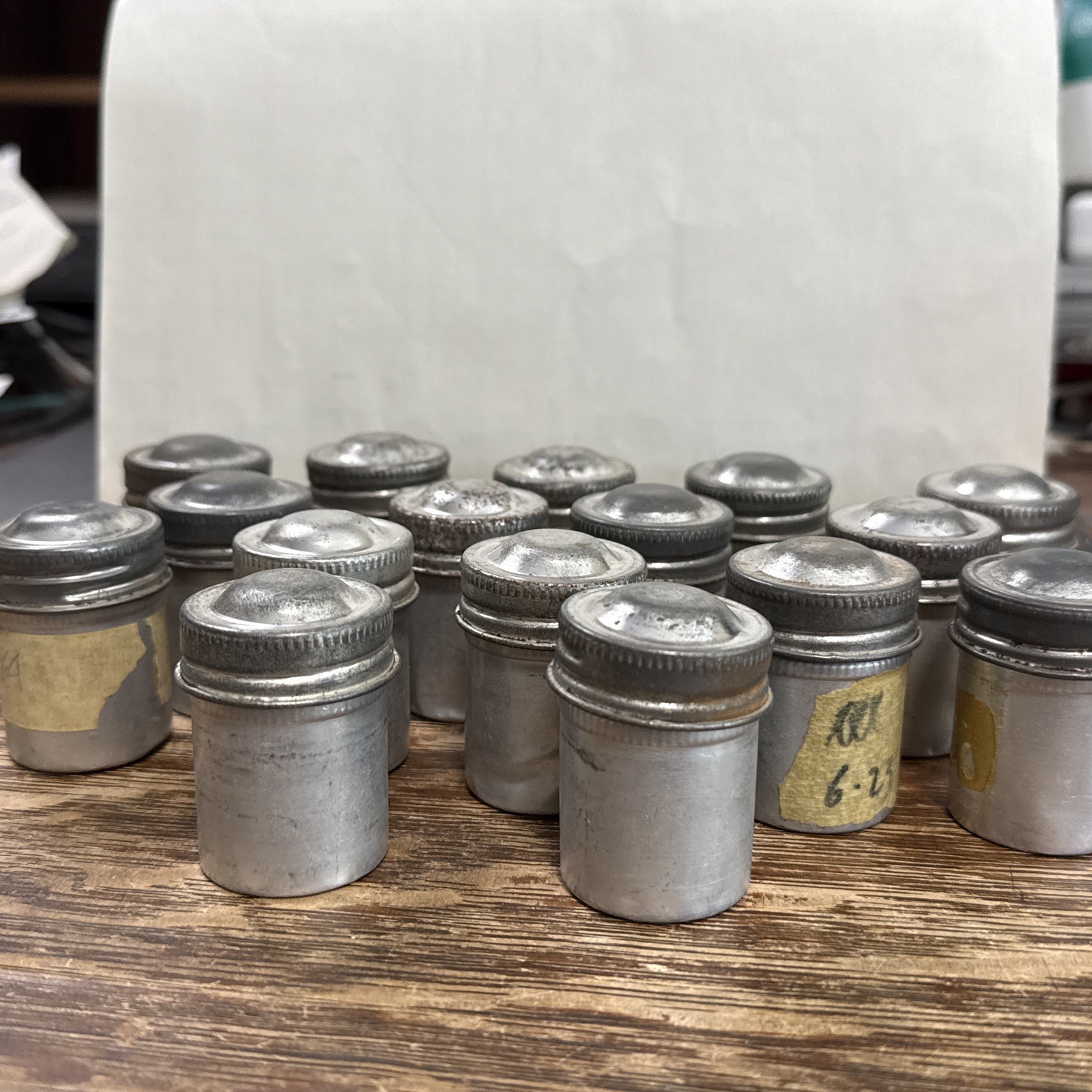 Lot of (16) Vintage Metal Aluminum 35mm Film Can Canisters