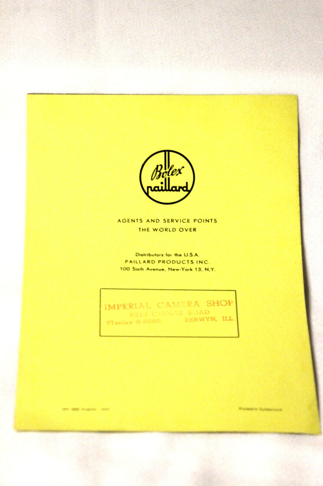 NOS! Original Bolex Synchromat for M 8 Projector Sales Brochure, Advertisement
