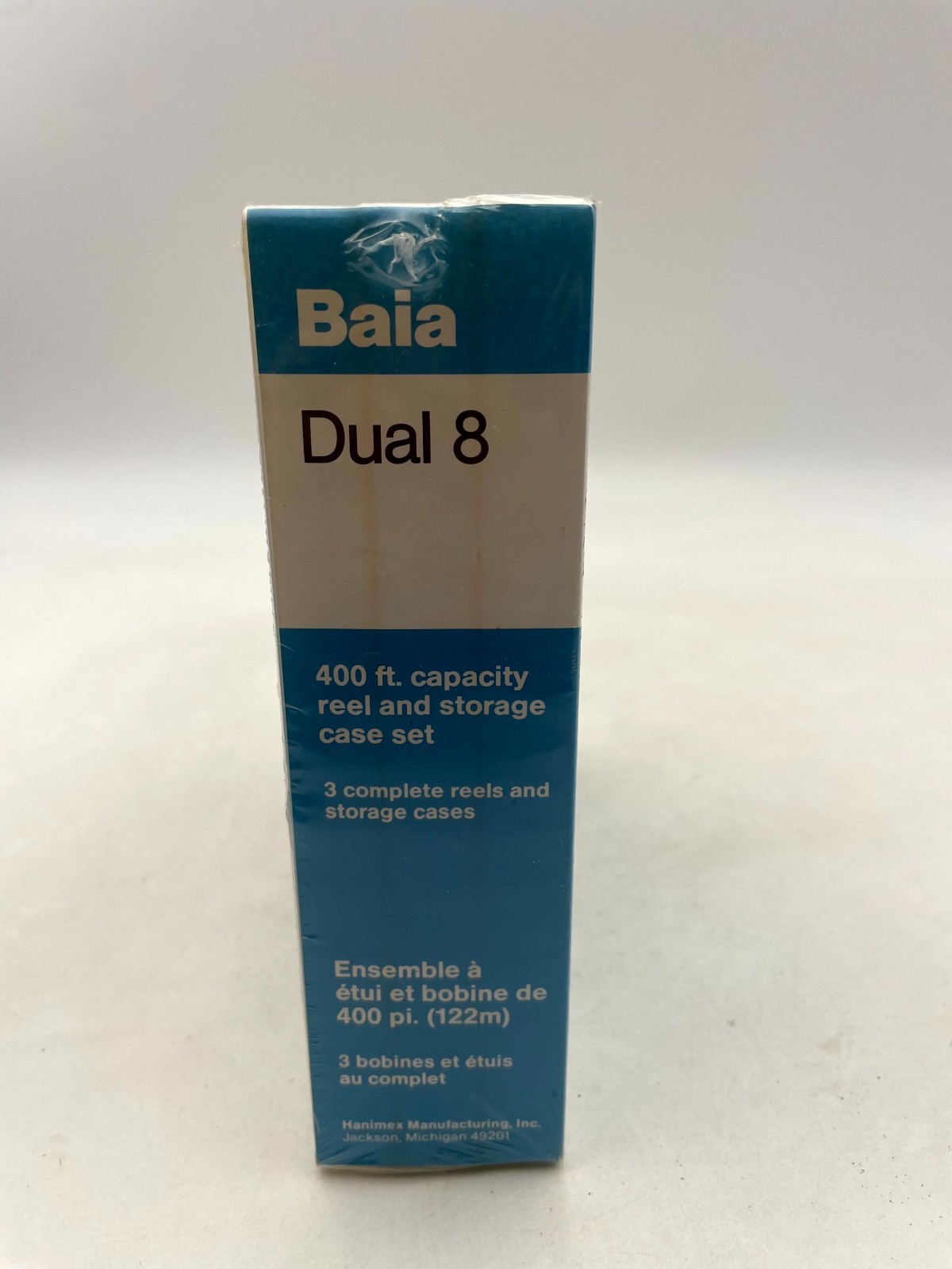 Vintage Baia Dual 8 400 Ft Capacity Reel & Storage Case Set (Pack of 3) Sealed