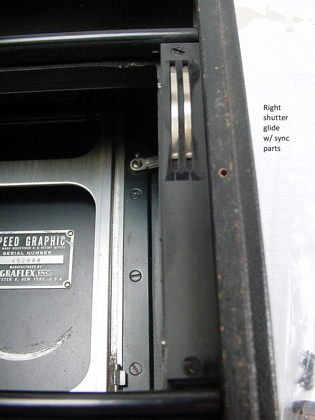 Pacemaker 4×5 Graphic Speed Rear Sync parts & Shutter glide parts | $18 | #29 |