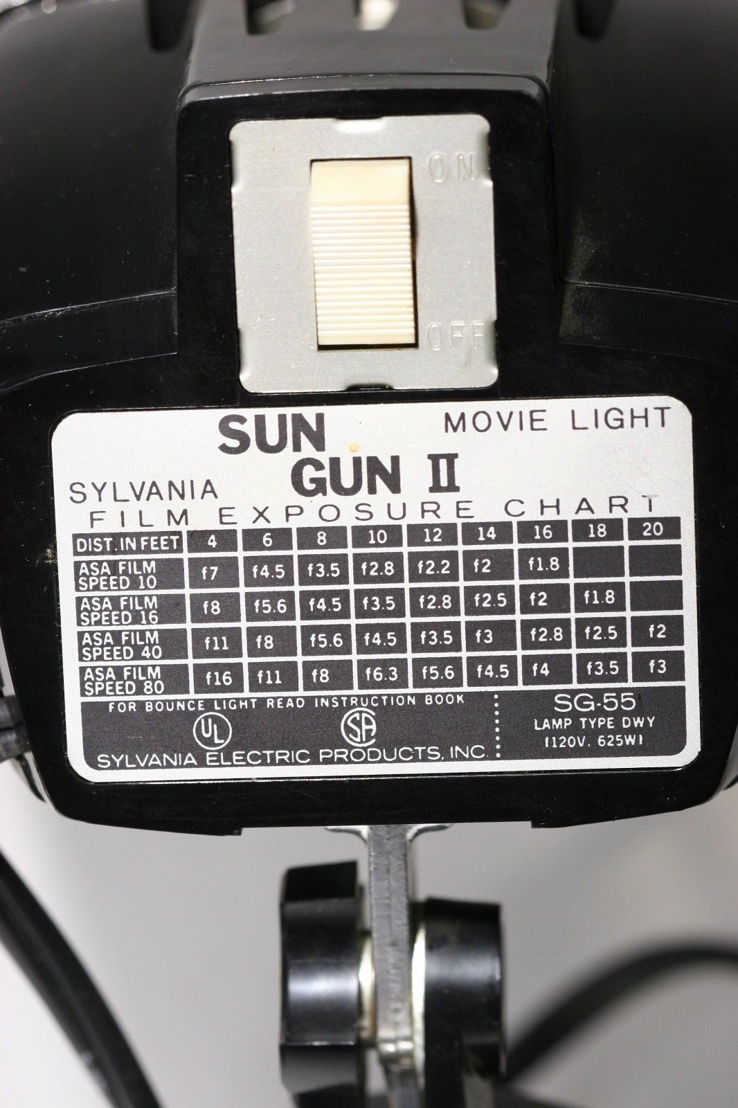 Vintage Sylvania Sun Gun II Movie Light Model SG-55 W/ Box