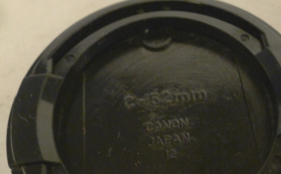 Canon C-52mm Front Pinch Lens Cap – Genuine Original – Made in Japan