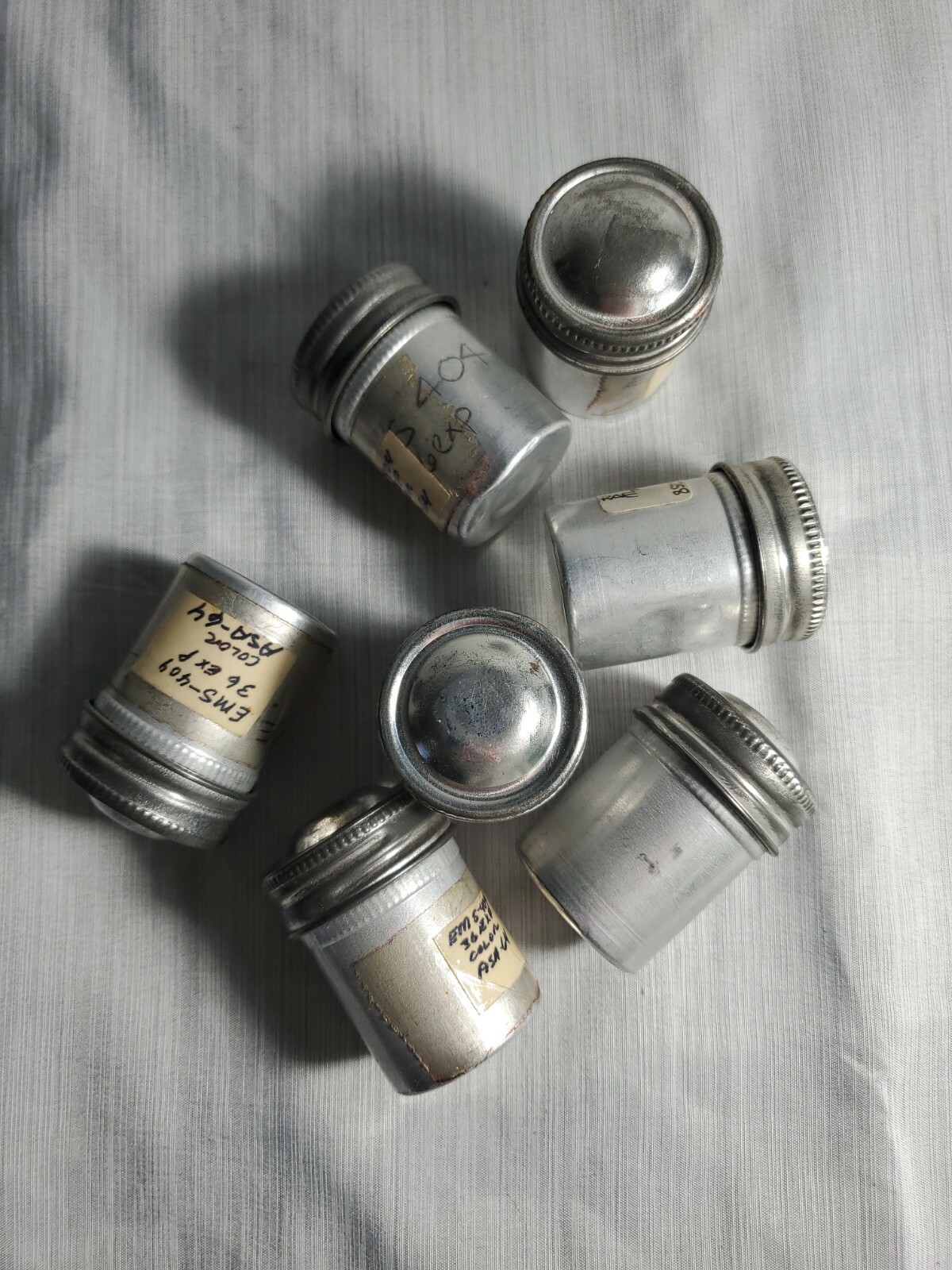Group Lot Vintage Aluminum Film Canisters