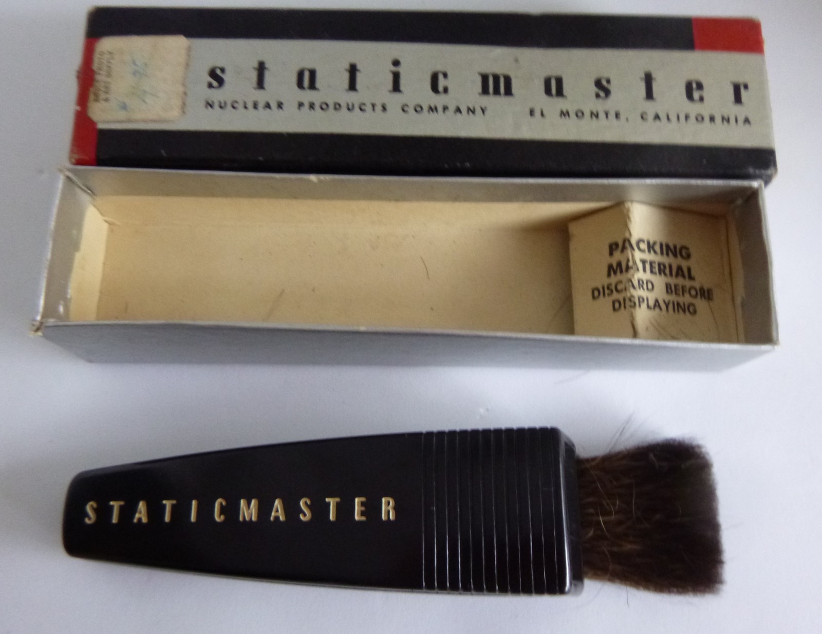 StaticMaster Brush Stereo Equipment Vintage Static Master w/Box Brush 1956