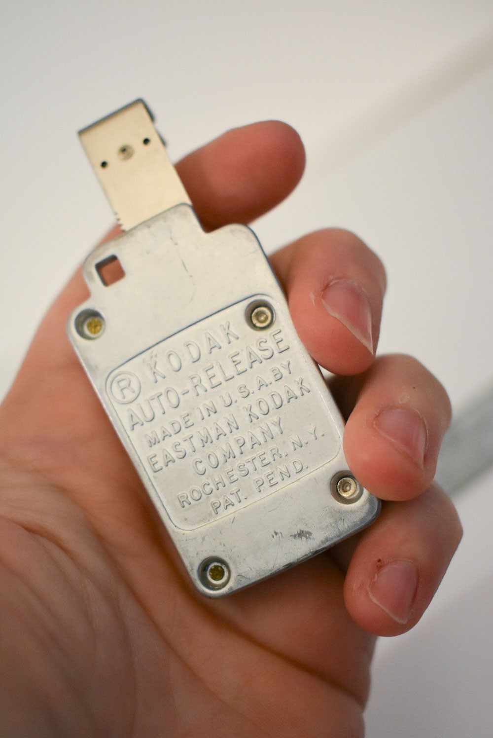 vintage Kodak Auto-Release camera unit designed for self-timer photography
