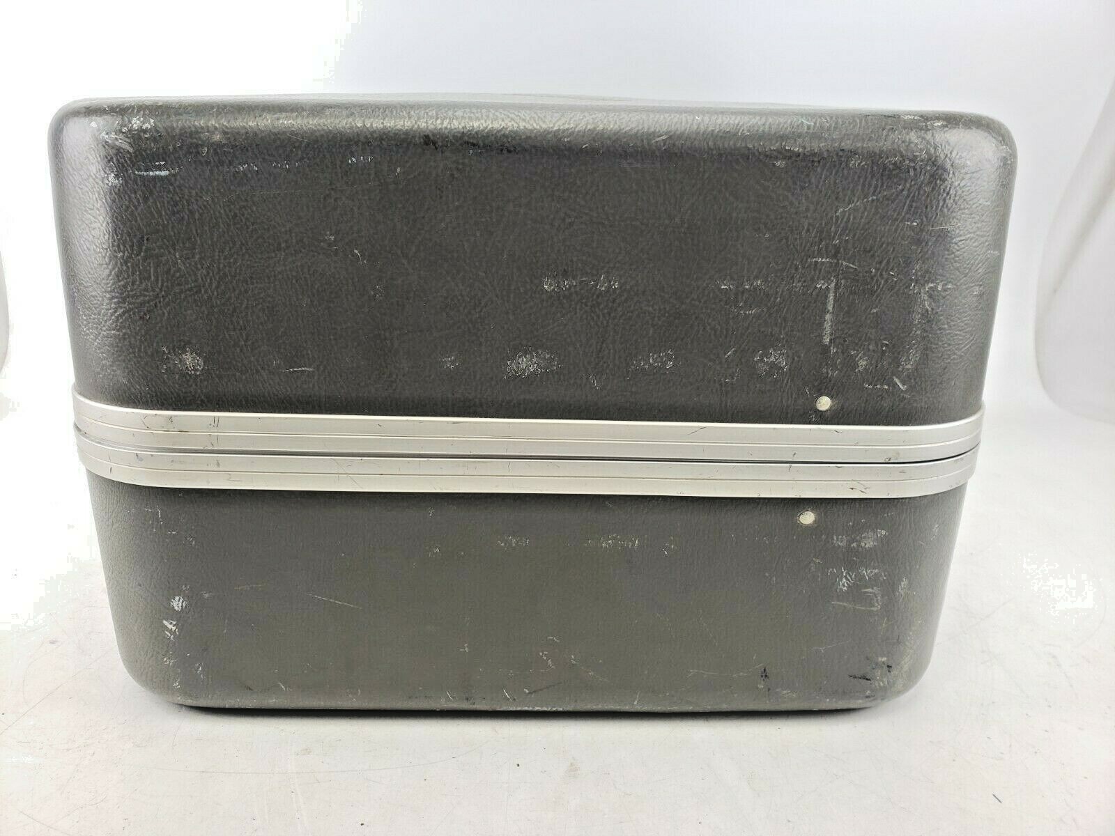 Vintage Technicolor Travel Road Case Gray Empty AS IS
