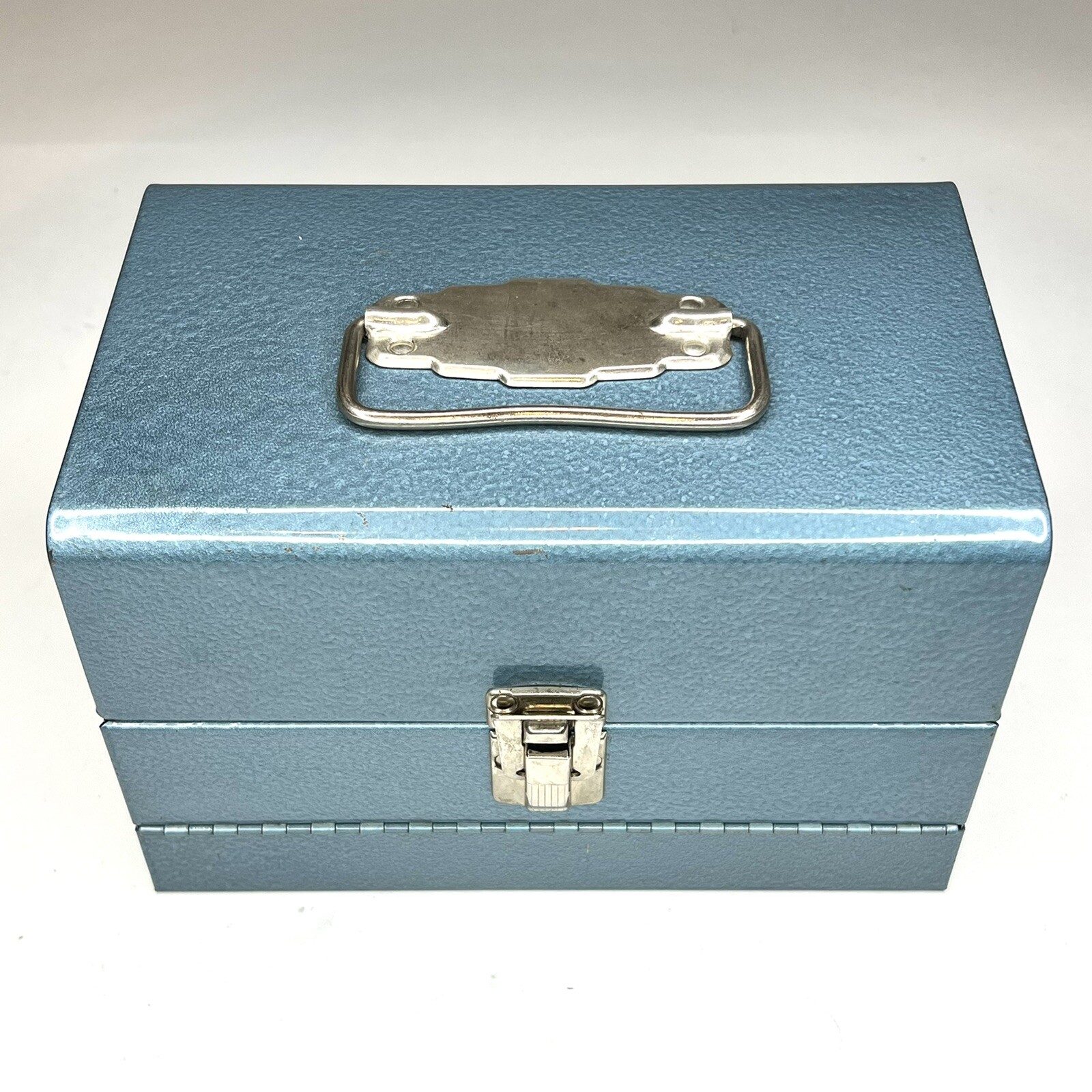 Logan De Luxe Blue Metal 8mm Movie Reel Chest Case w/ Original Box