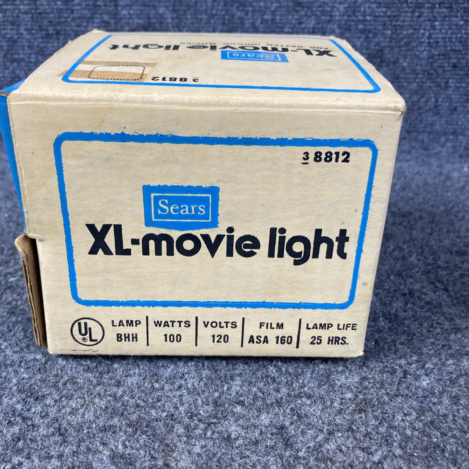 Vintage Sears XL-Movie Light for Movie Cameras 38812 WORKS MINT in Box