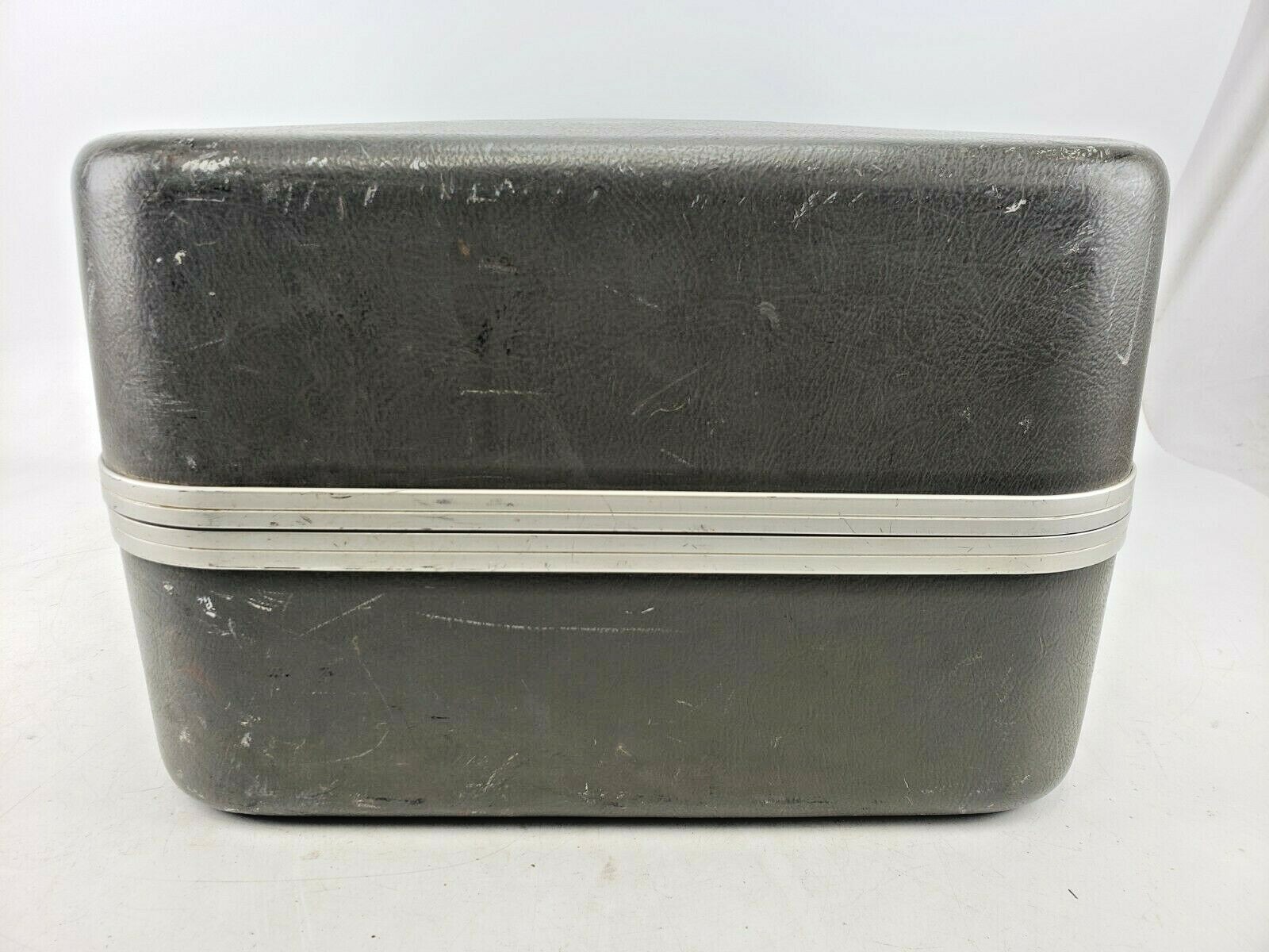 Vintage Technicolor Travel Road Case Gray Empty AS IS