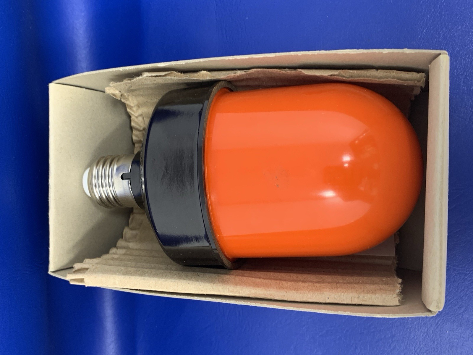 Kindermann Globe Safelite Filter 22 541 ORANGE GLOBE SOCKET NEW OLD STOCK 15 W