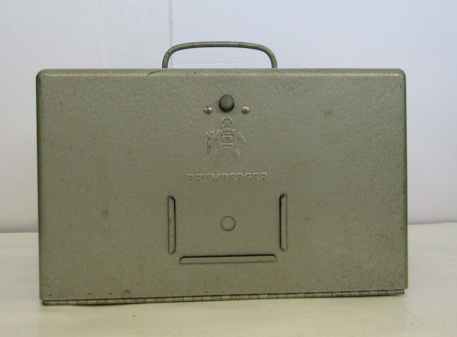 Vintage Brumberger Film Case Reels Canisters Holds 12 Metal 1008 Made in USA