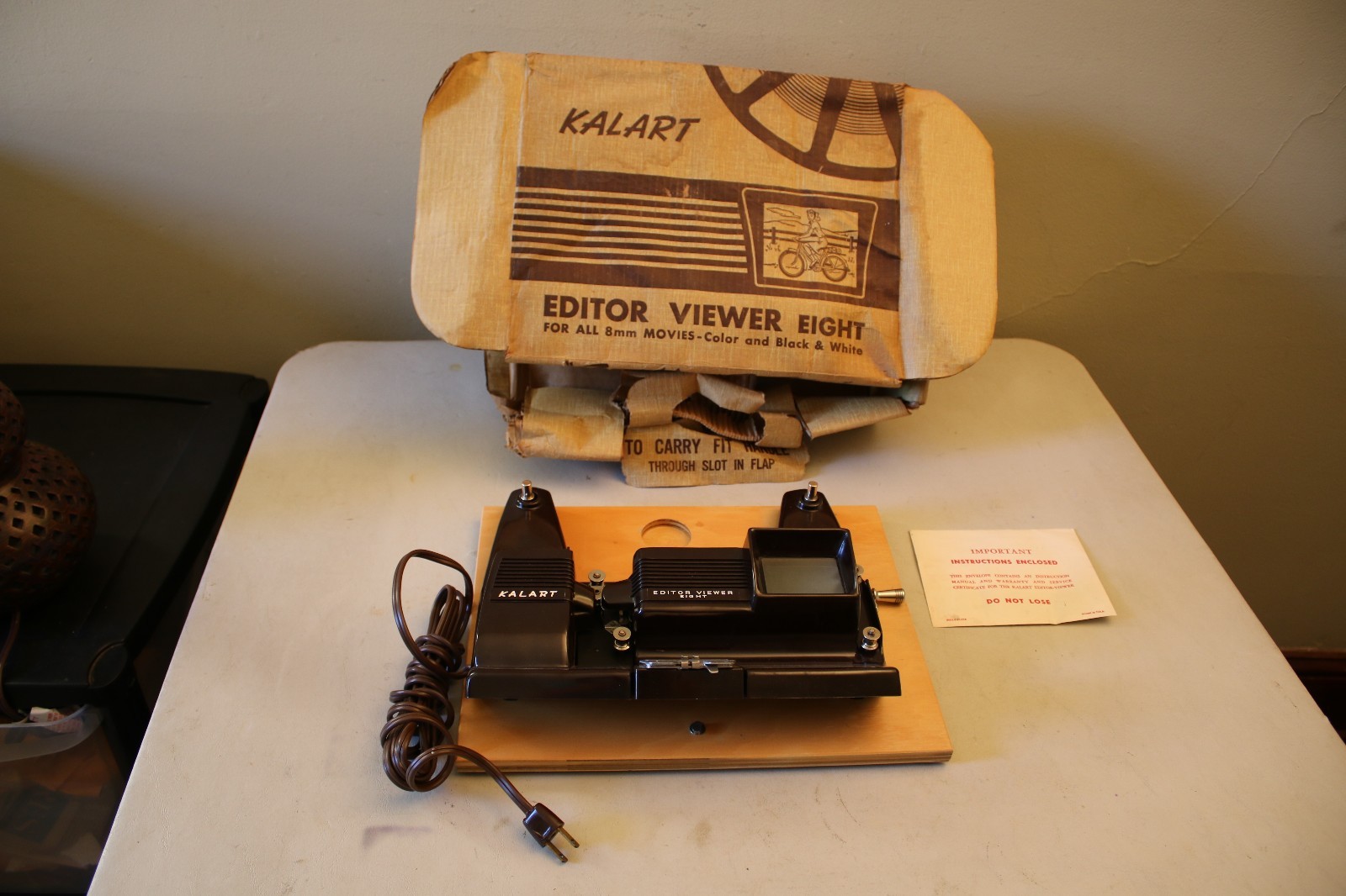 Vintage Kalart Editor Viewer Eight MM Movie Film Splicer W/ Original Box