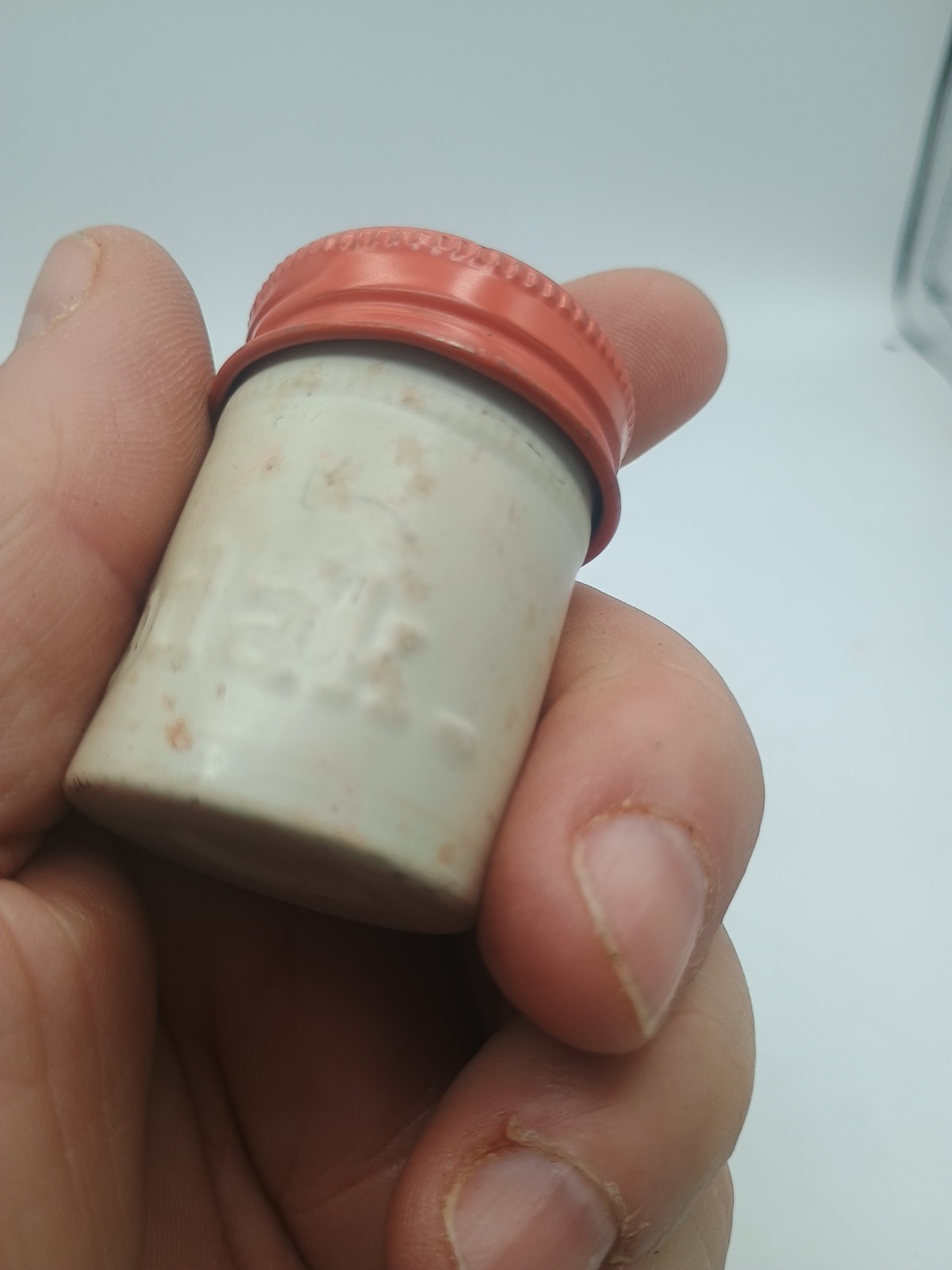 KODAK Panatomic-X Metal Film Cannister, White With Orange Top Vintage 35mm Film