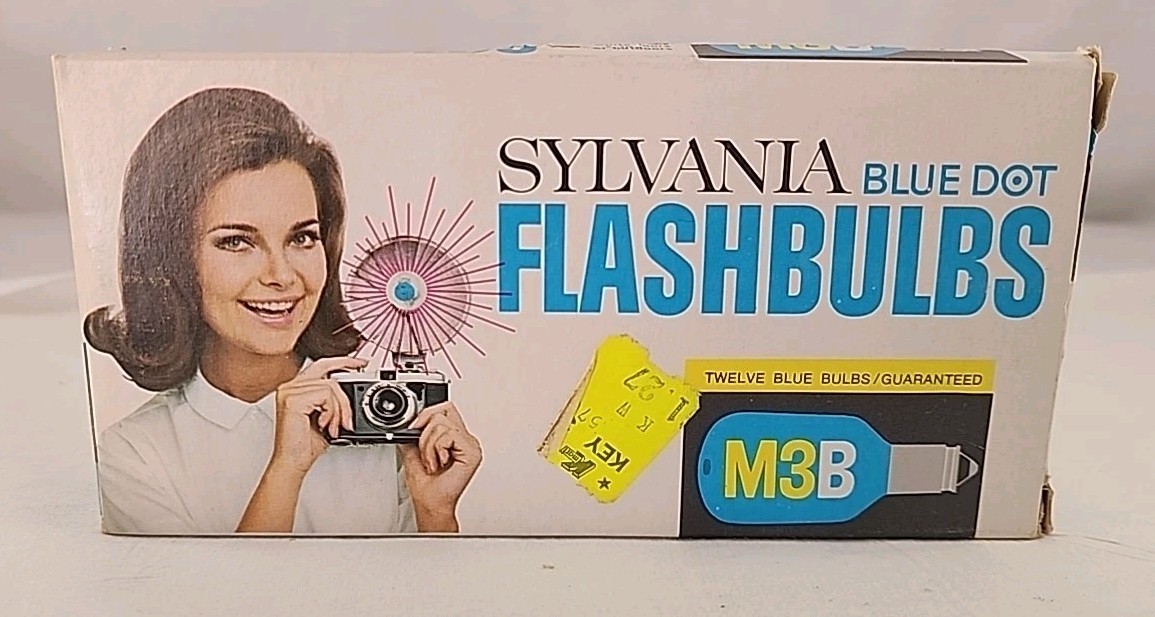 12 Vintage Sylvania Blue Dot Flash Bulbs M3b Flashbulbs For Camera,new Old Stock