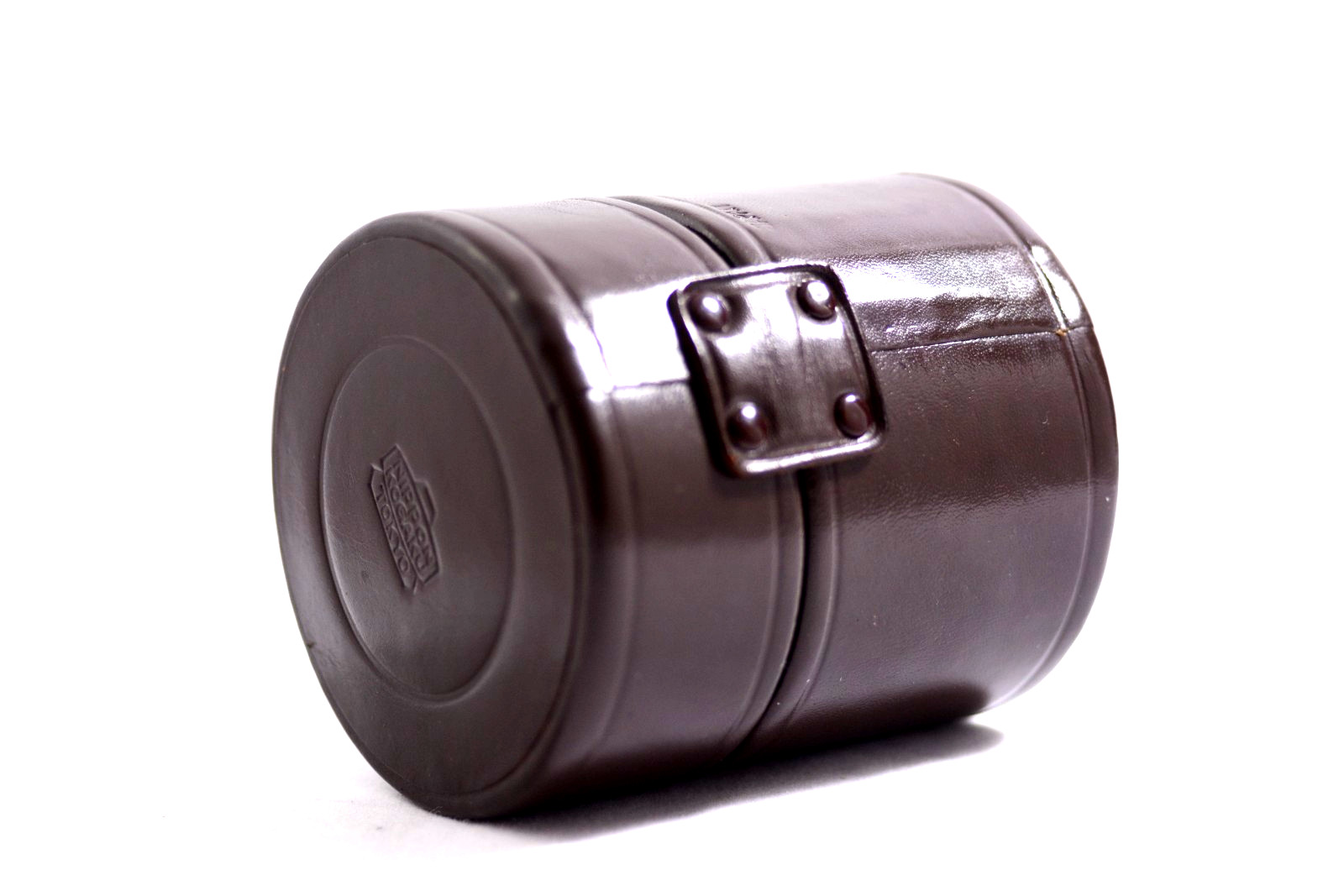 NIKON F NIPPON KOGAKU BROWN LEATHER PRIME CAMERA LENS CASE EXCELLENT)