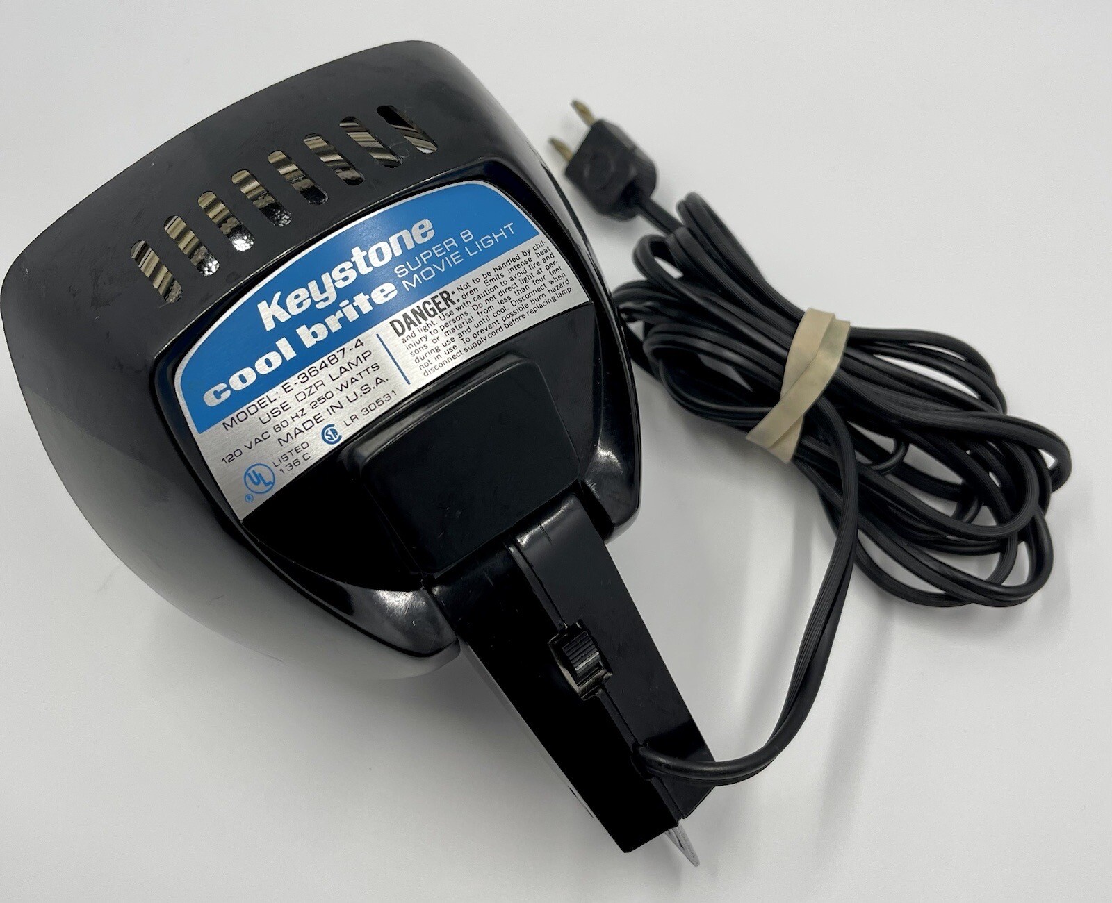Vintage Keystone Cool Brite Super 8 Movie Light, Model: E-36487-4, Tested & Work