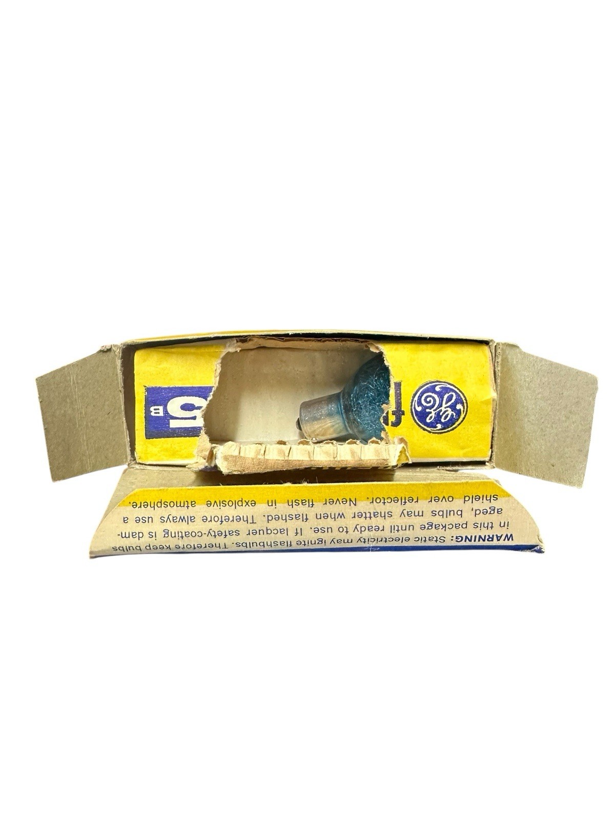 Vintage 1960’s GE 5B Blue Flashbulbs Box of 11 General Electric Kodak Polaroid.