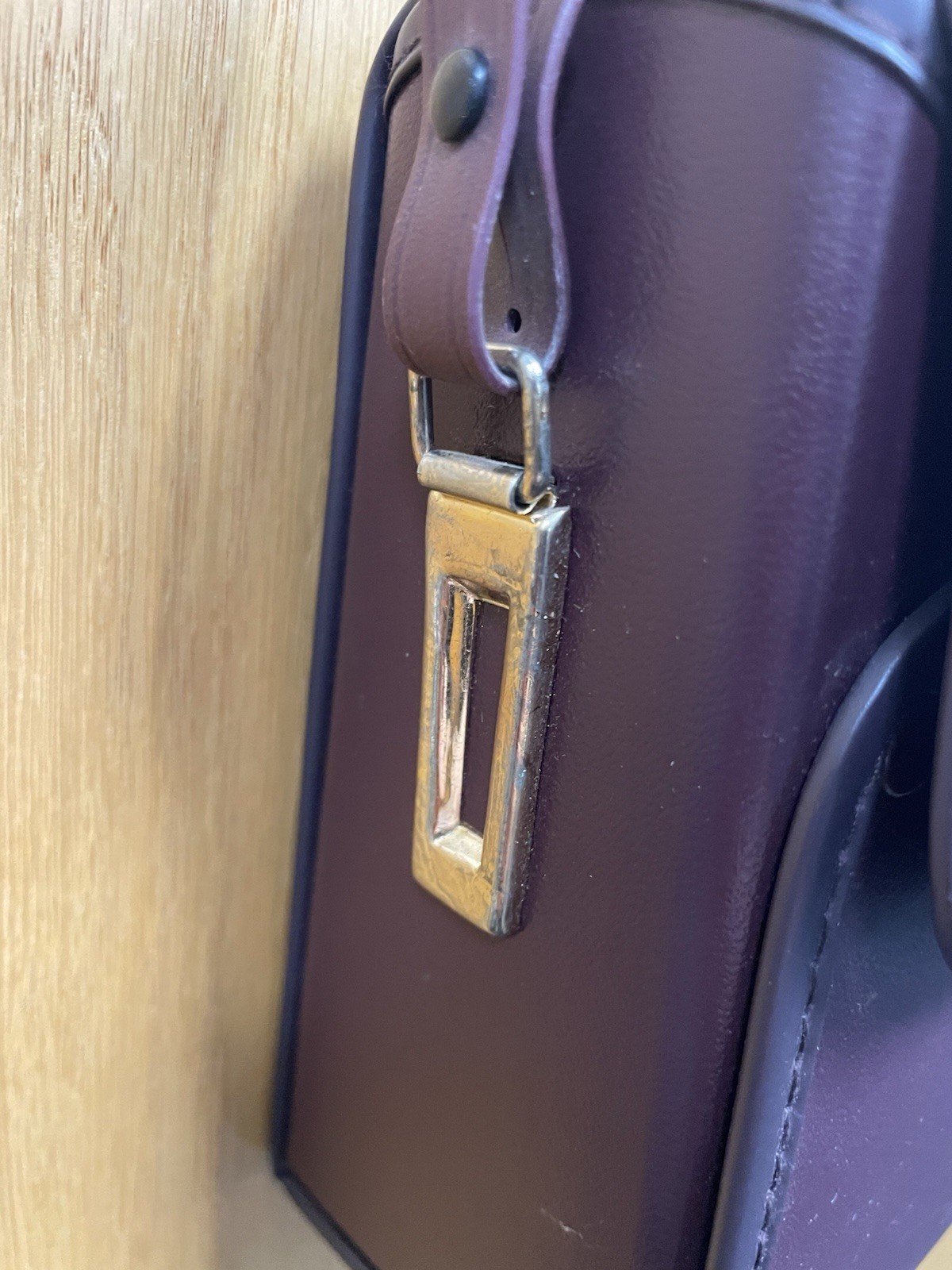 Vintage Sears Binocular Case Hard Shell Burgundy Leatherette Made In Japan Rare
