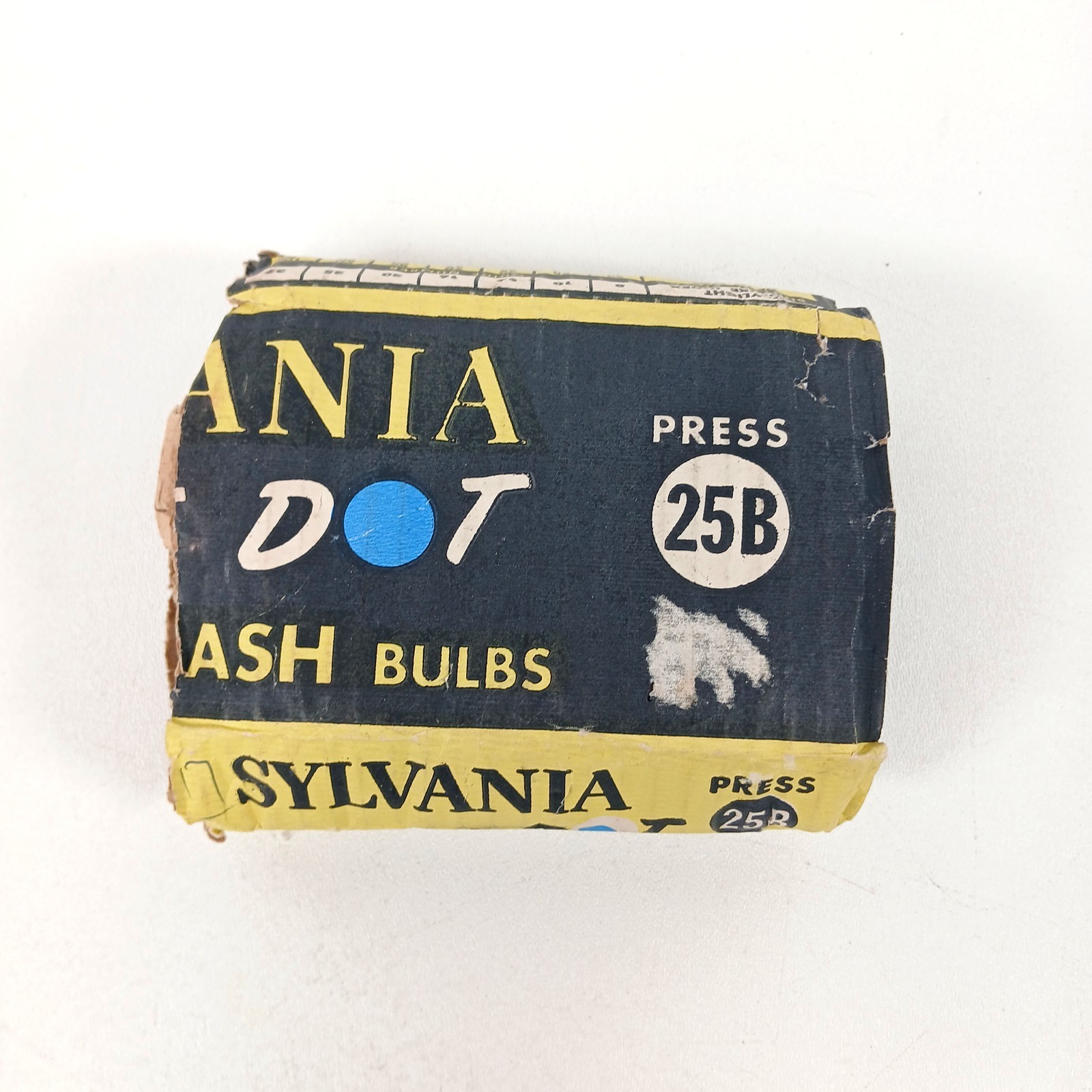 6 VTG Sylvania Blue Dot Flash Bulbs Press 25B for Polaroid Cameras