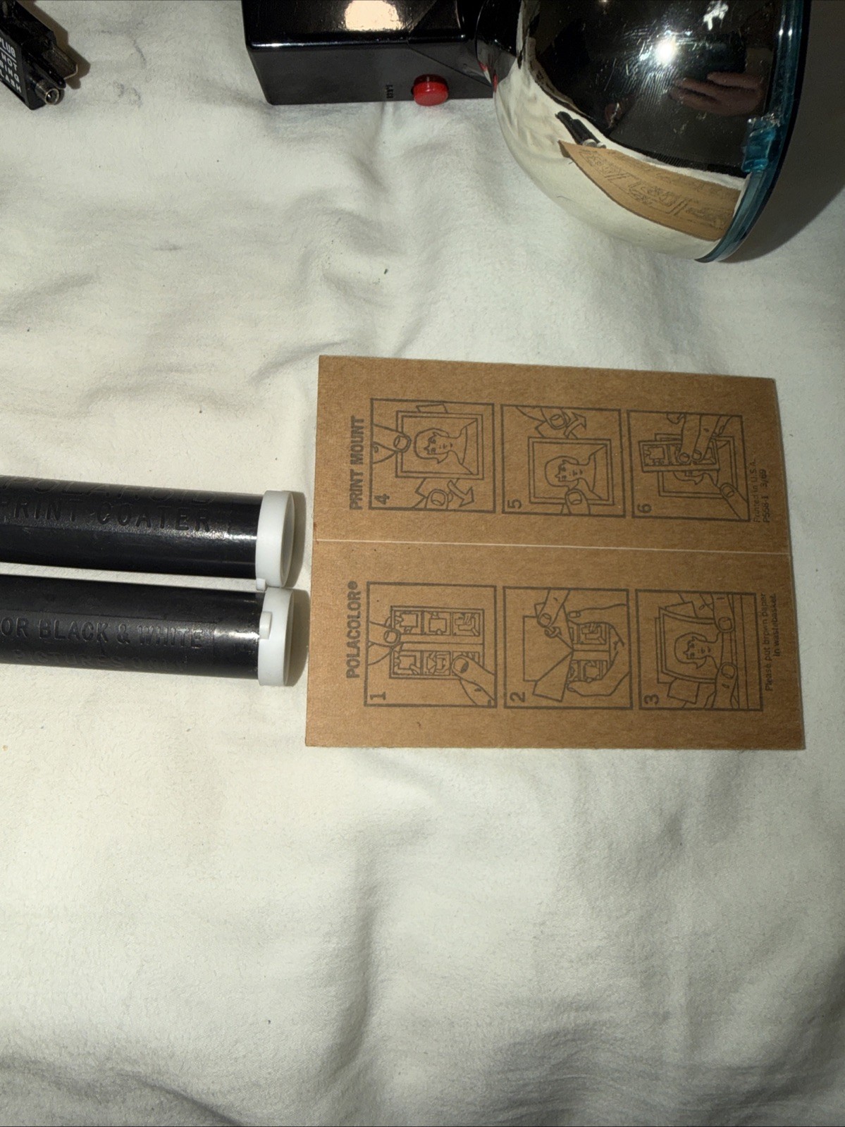 Vintage Polaroid Camera Flashgun #268. With box and Polaroid Print Coaters