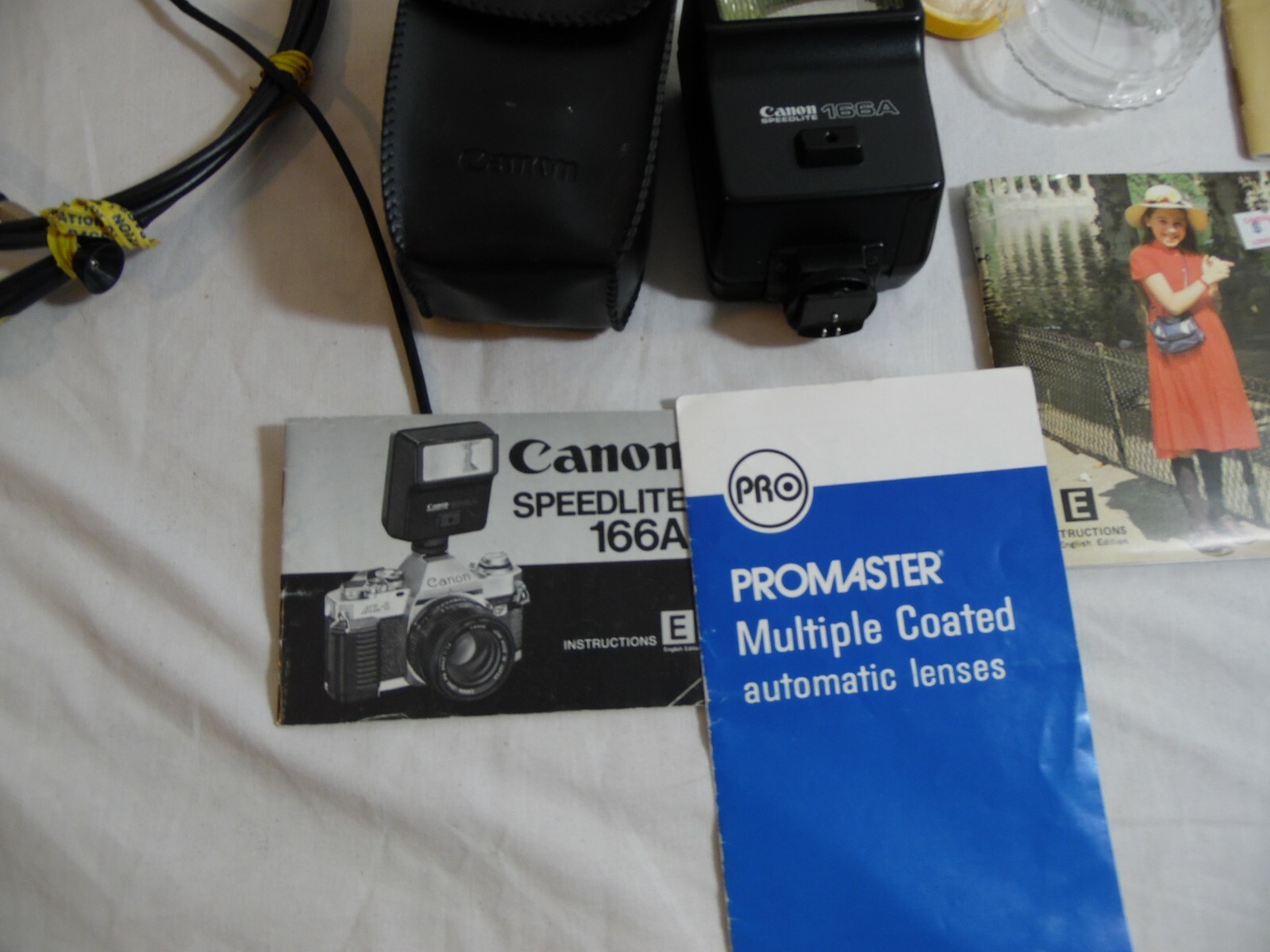 Cannon Speedlite 166A Vivitar 52mm lens Kodak filter Autokrups IV Camera Parts