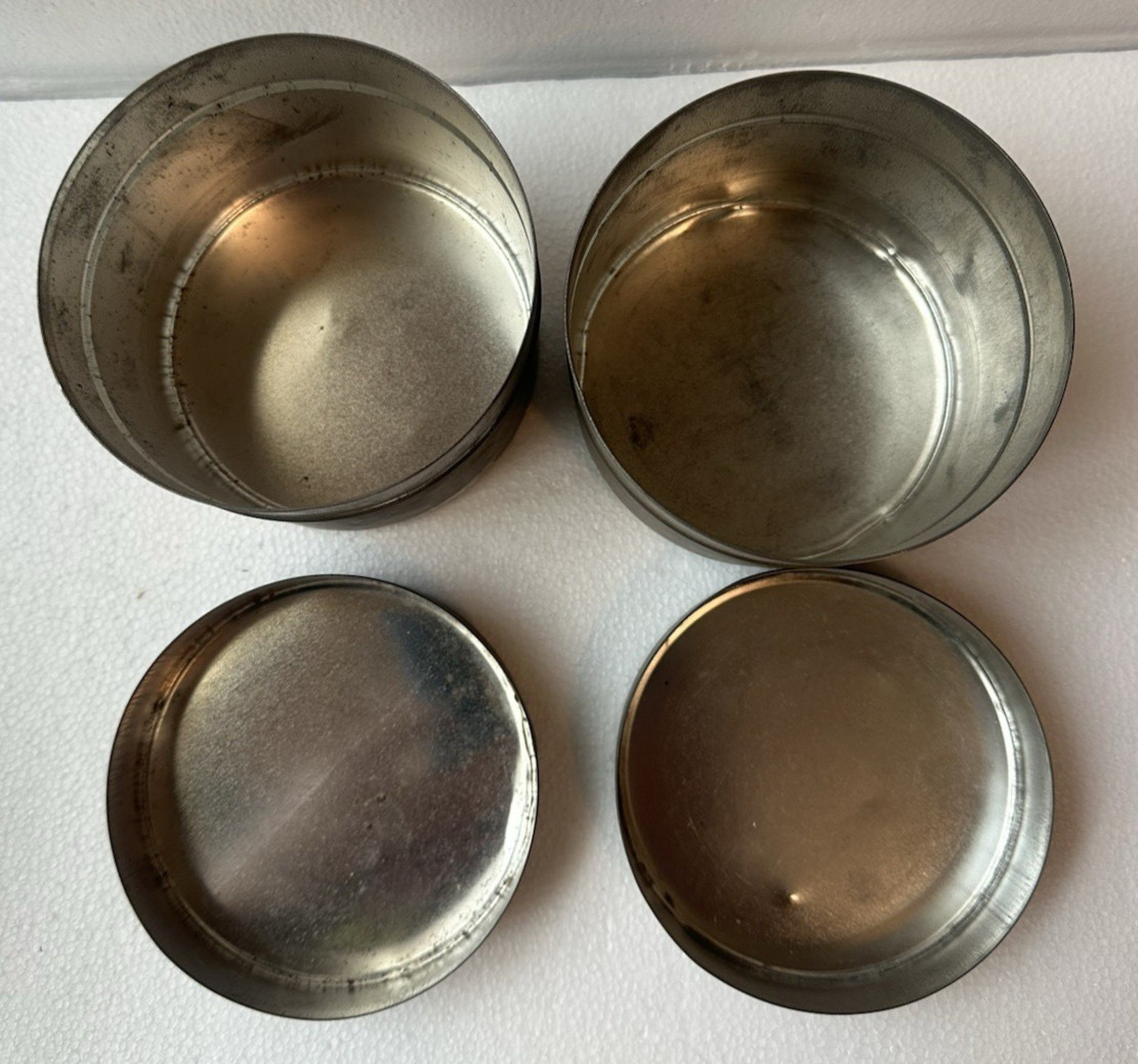 Vintage Metal Film Canisters Lot of 2