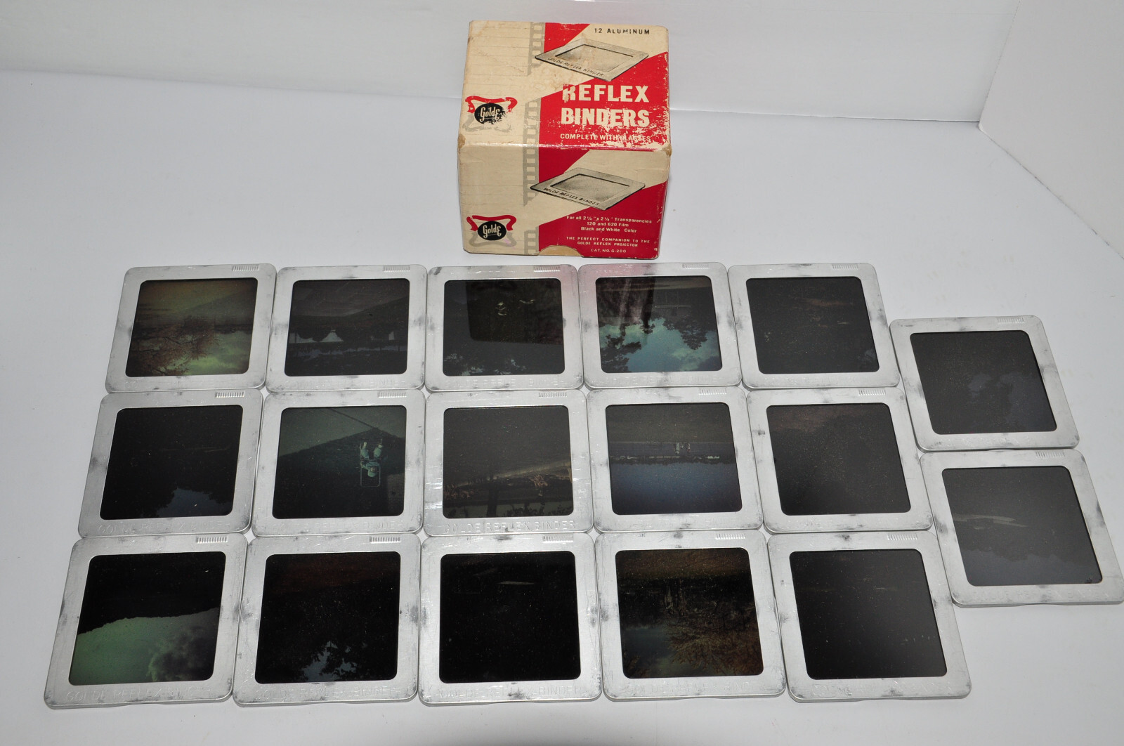 Golde Reflex Binders 17 Aluminum Frames & Glass 2 1/4″ x 2.25 for 120 620 Film