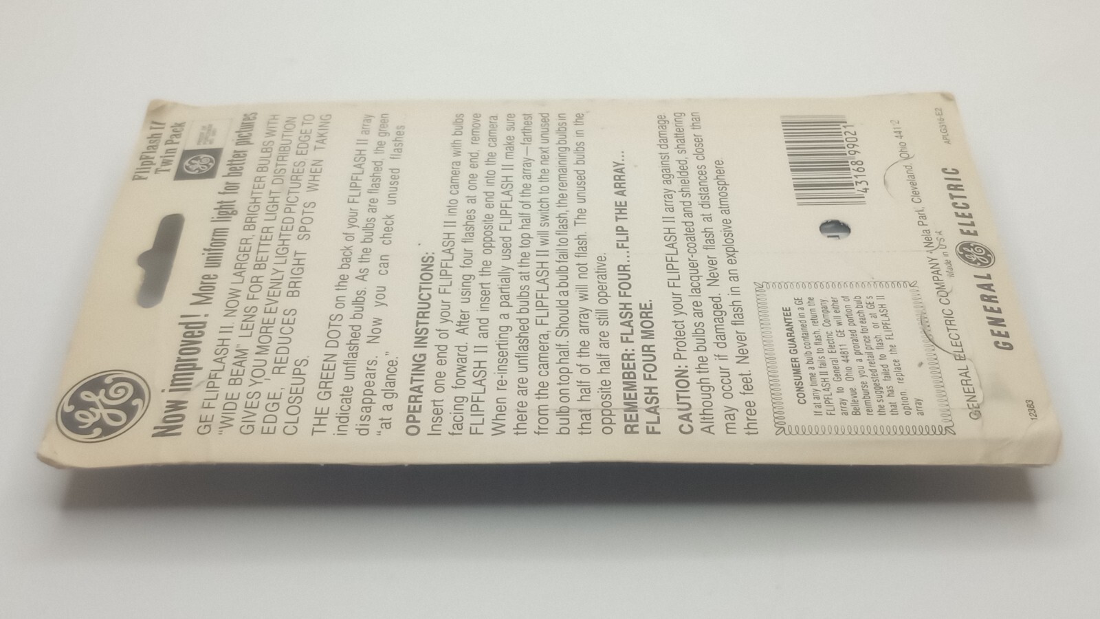 Vintage GE Flip Flash II Twin Pack Flash Arrays for FlipFlash Cameras Sealed NOS
