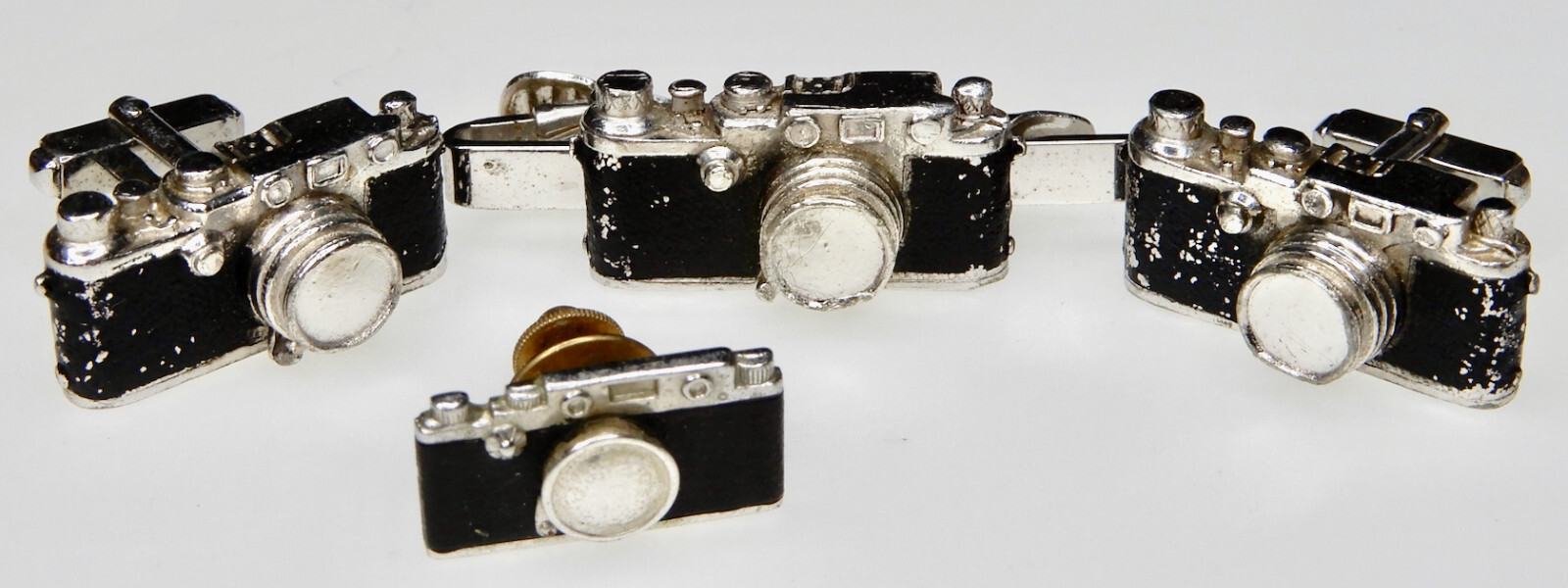 Leica Screw Mount Camera Cuffkinks,Tie Clip & Pin Set