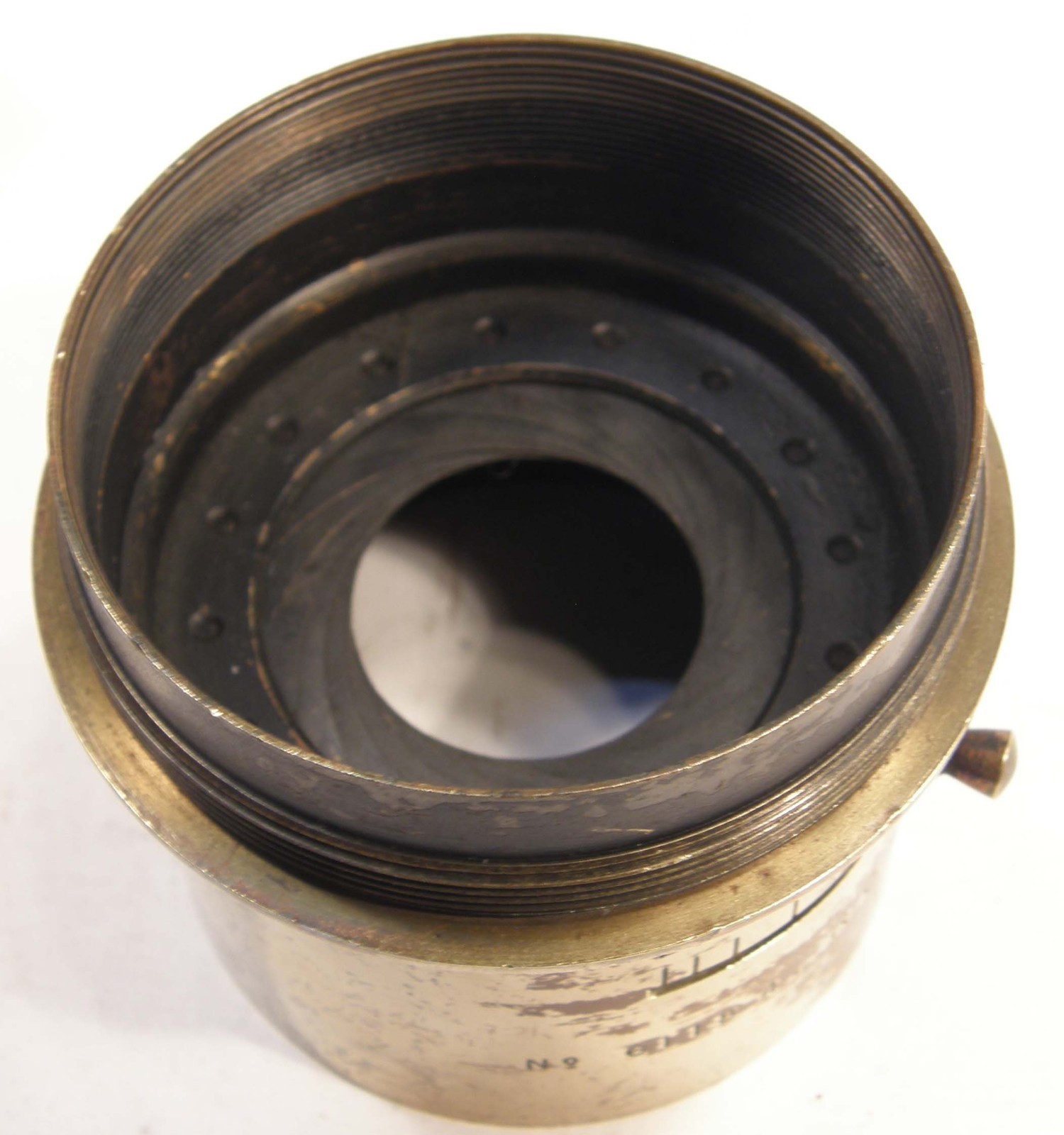 VINTAGE BRASS MOUNT ONLY 12in/1:8 ROSS LONDON No 6118 4 HOMOCENTRIC LENS AS-IS