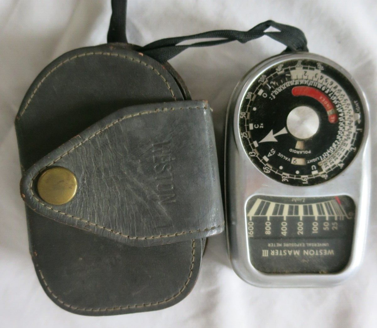 Weston Master III Vintage Photography Universal Exposure Meter Model 737 Leather